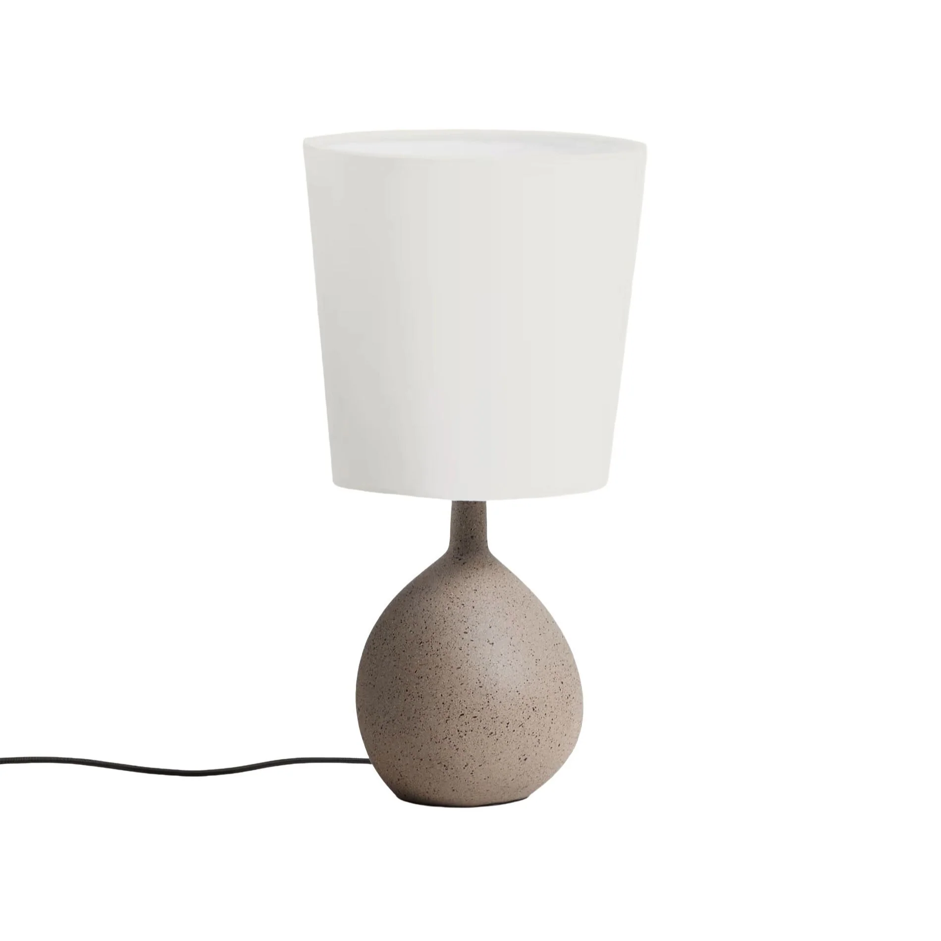 Lampa stołowa VIONA jasnoszary z bawełnianym kloszem
