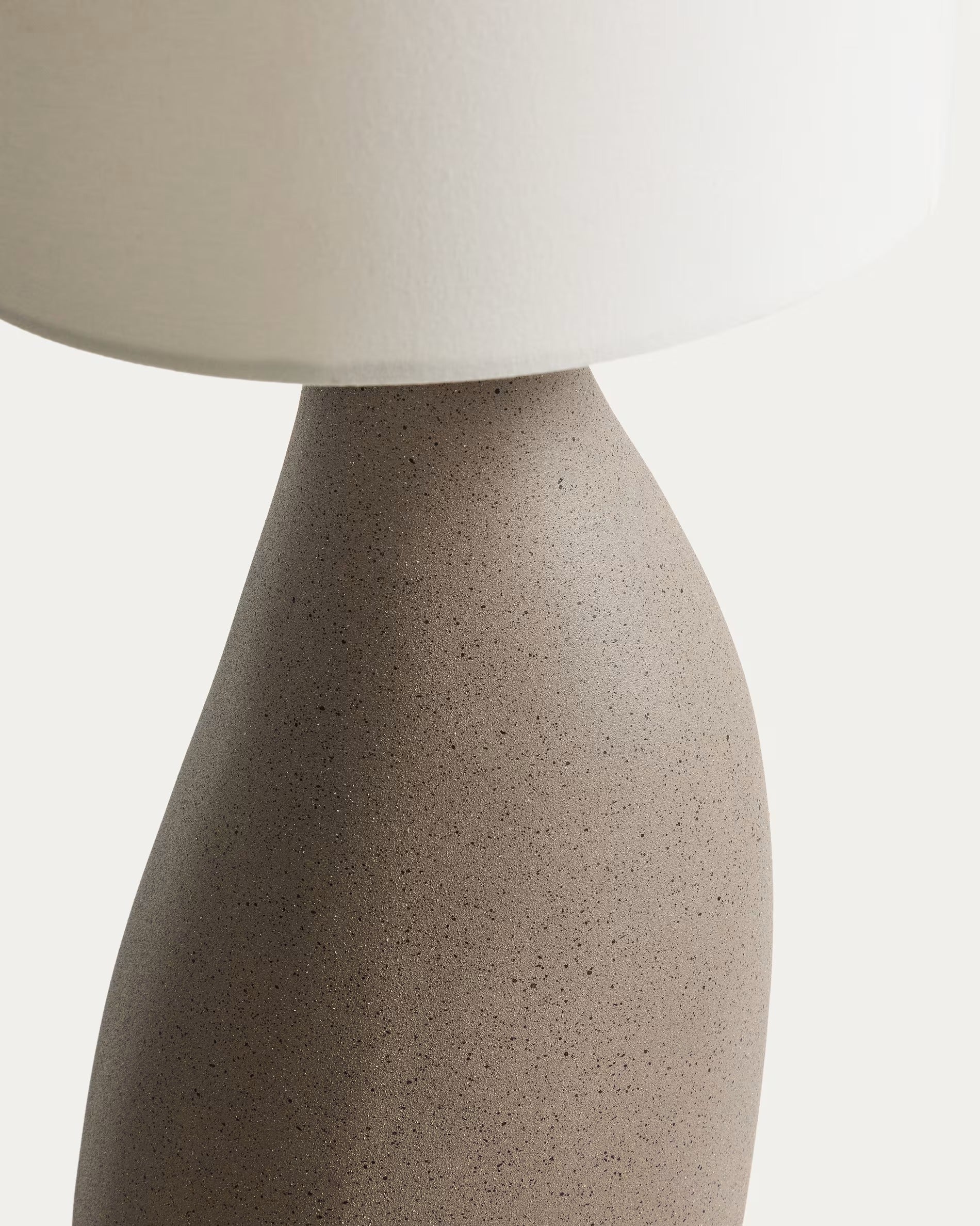 Lampa stołowa VIONA jasnoszary z bawełnianym kloszem - Image 10