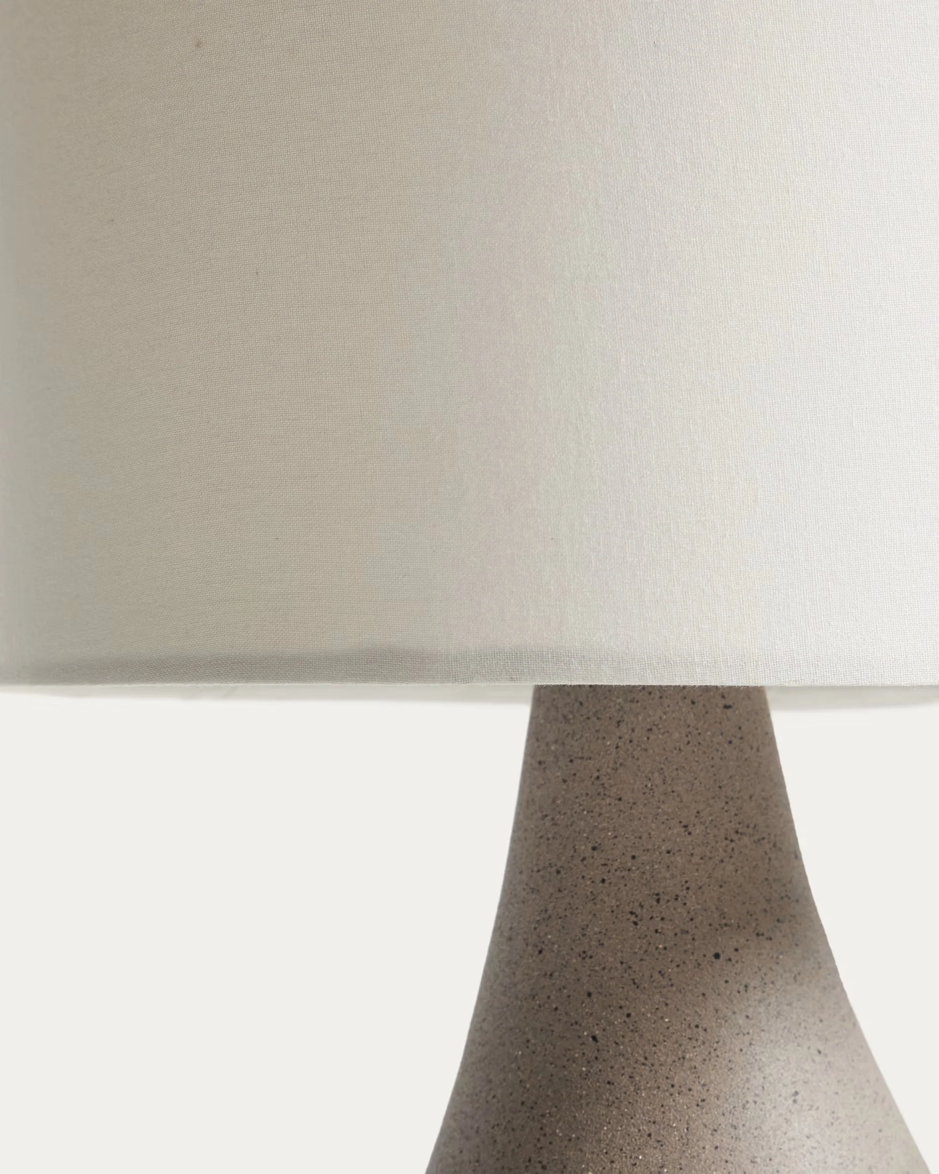 Lampa stołowa VIONA jasnoszary z bawełnianym kloszem - Image 11