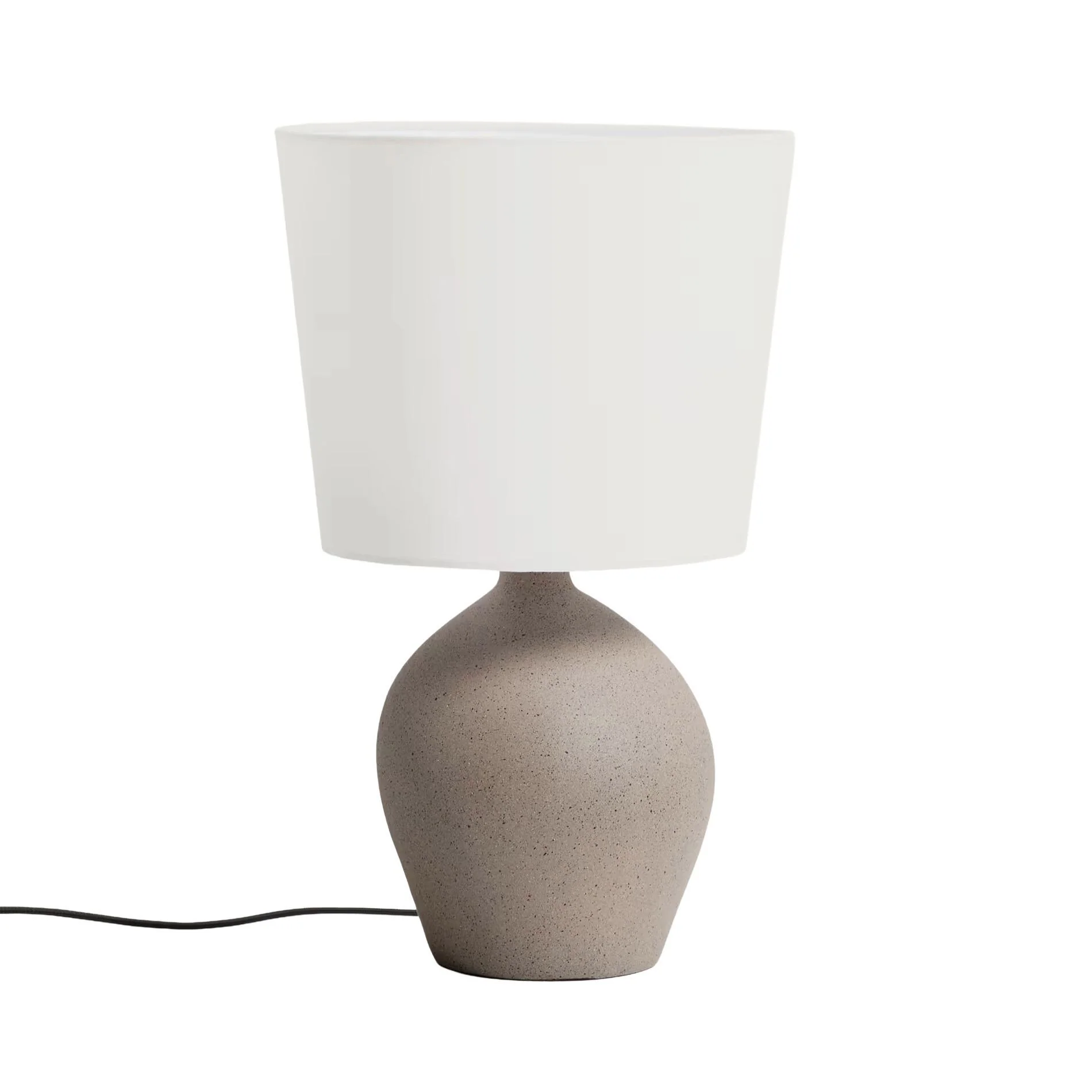 Lampa stołowa VIONA jasnoszary z bawełnianym kloszem - Image 3