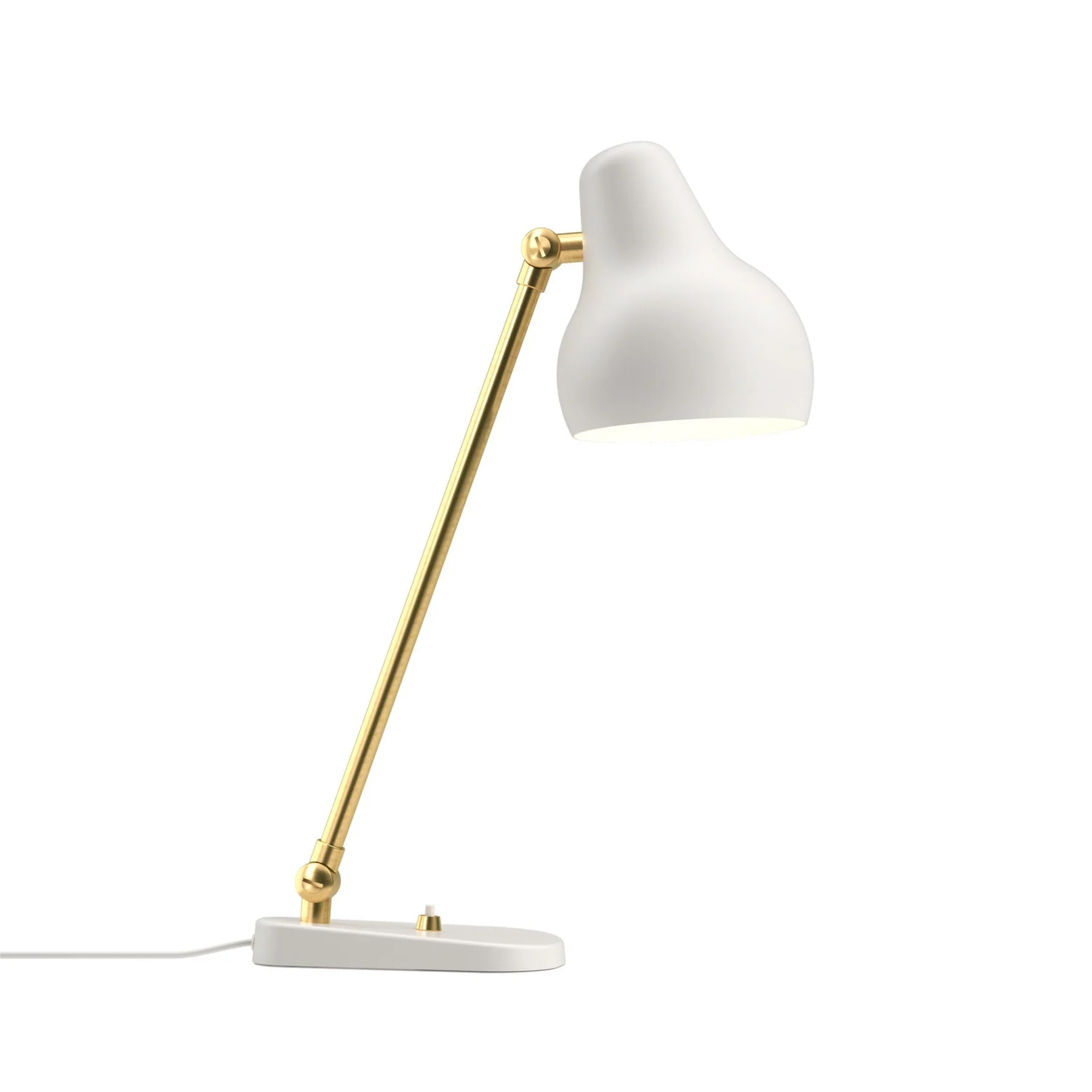 Lampa stołowa VL 38 biały ze złotym wykończeniem