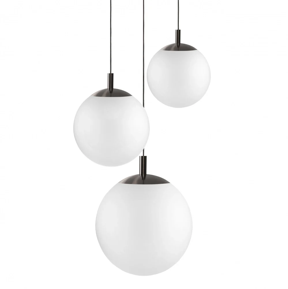 Lampa sufitowa ALUR 2 mleczne szkło z tytanowym wykończeniem - Image 4
