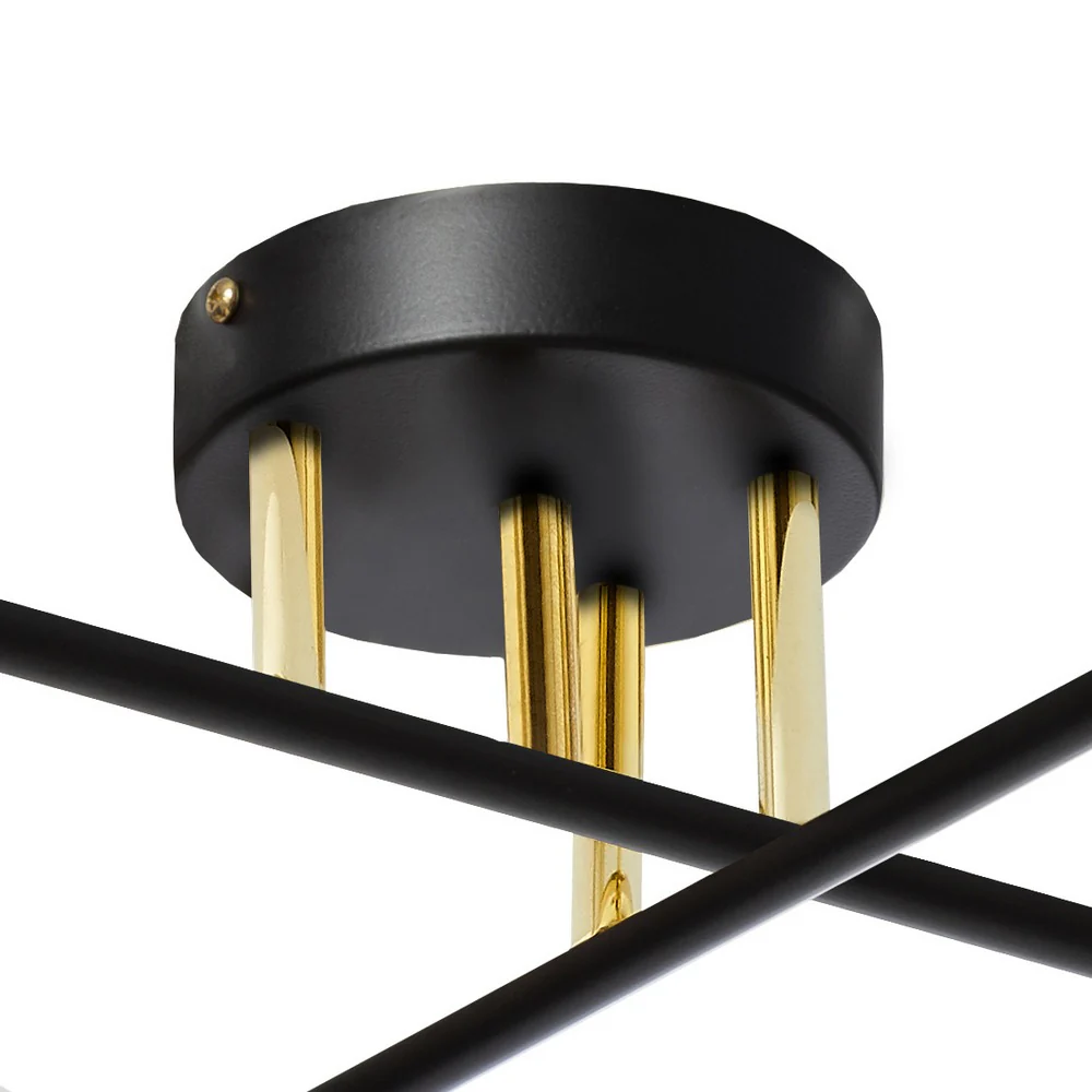 Lampa sufitowa ASTRA 4 czarny ze złotym - Image 5