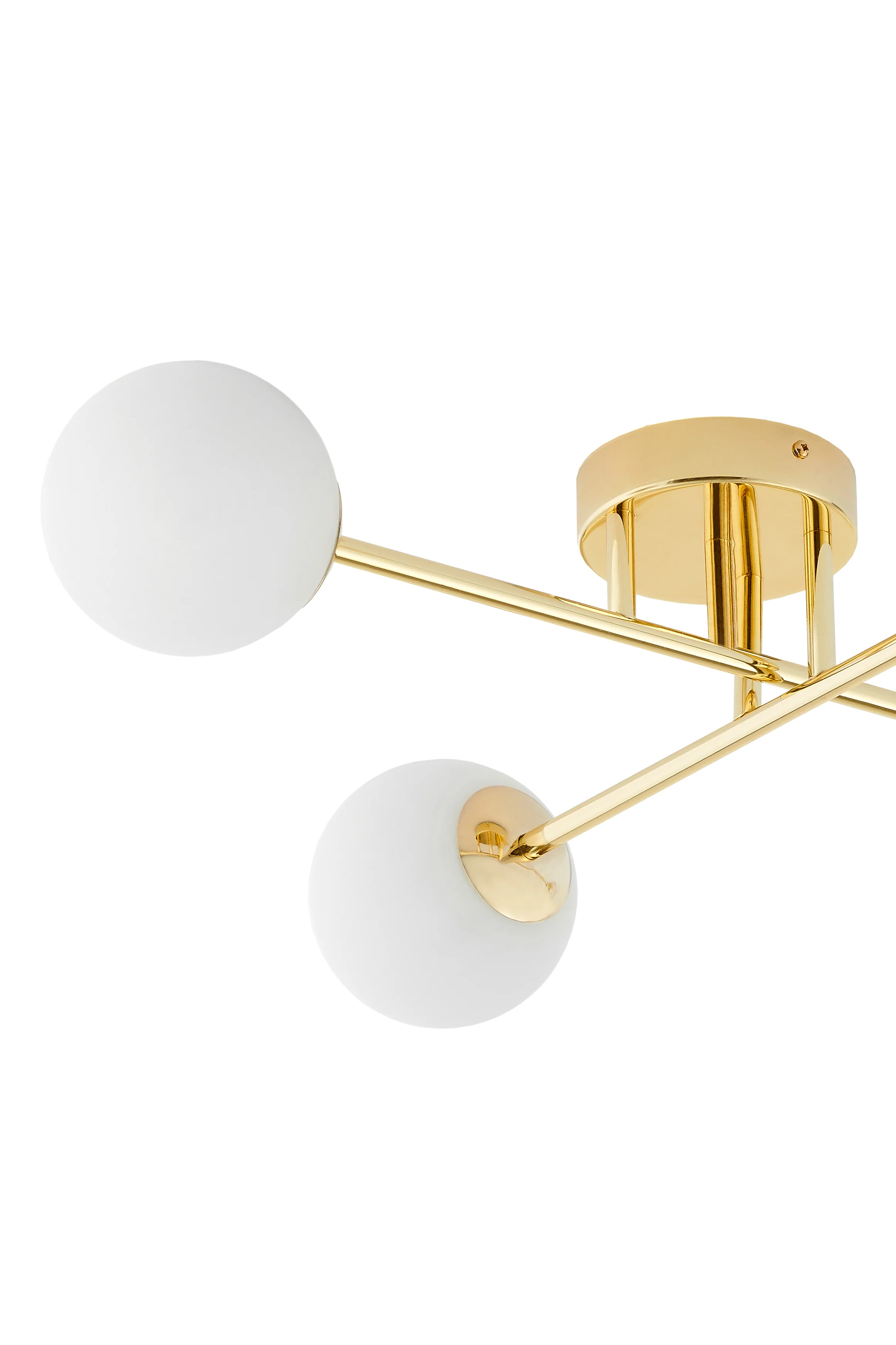 Lampa sufitowa ASTRA 4 złoty z białym kloszem - Image 3