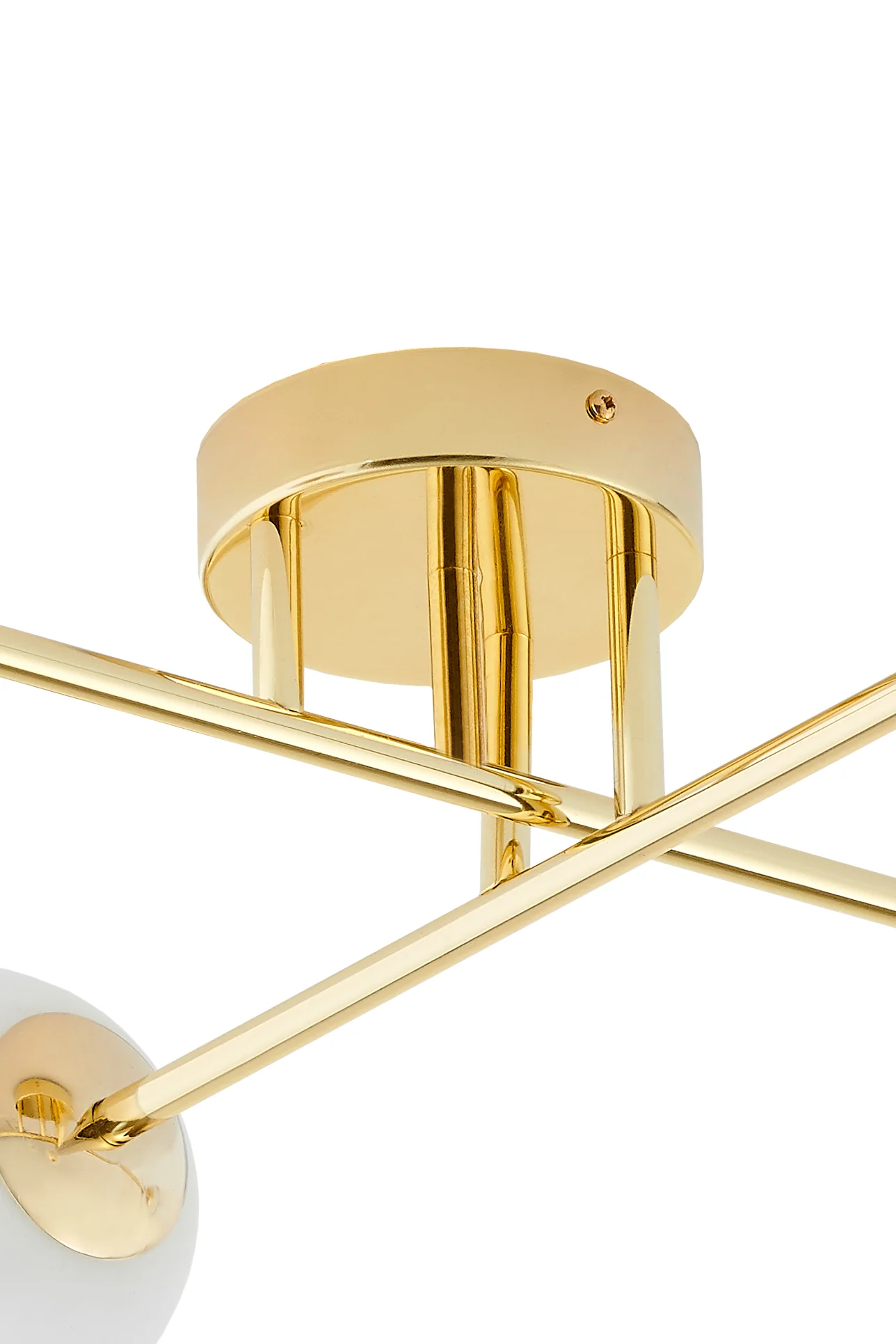 Lampa sufitowa ASTRA 4 złoty z białym kloszem - Image 5
