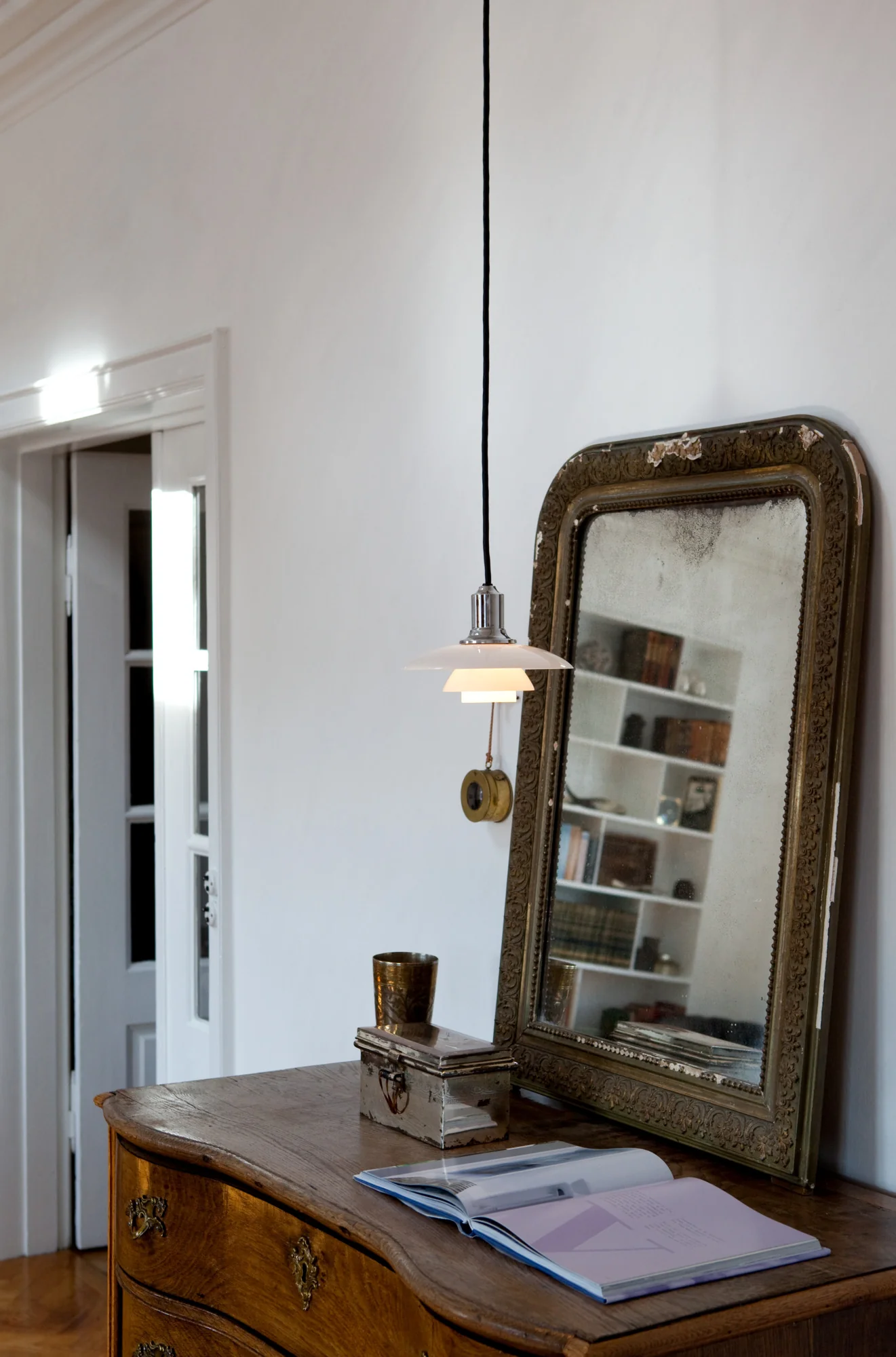 Lampa wisząca PH 2/1 biały z chromowanym wykończeniem - Image 2