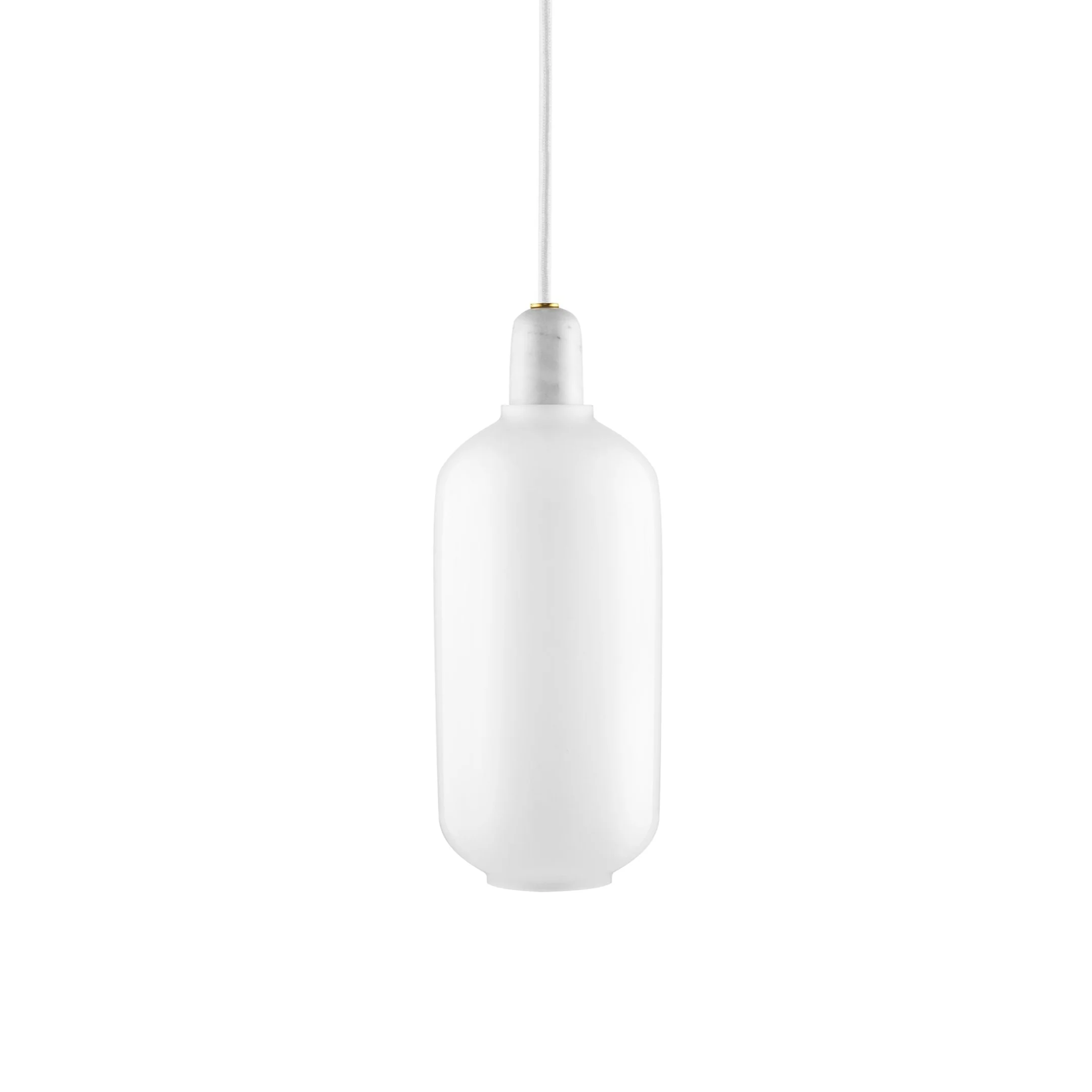 Lampa wisząca AMP LARGE białe szkło z białym marmurem