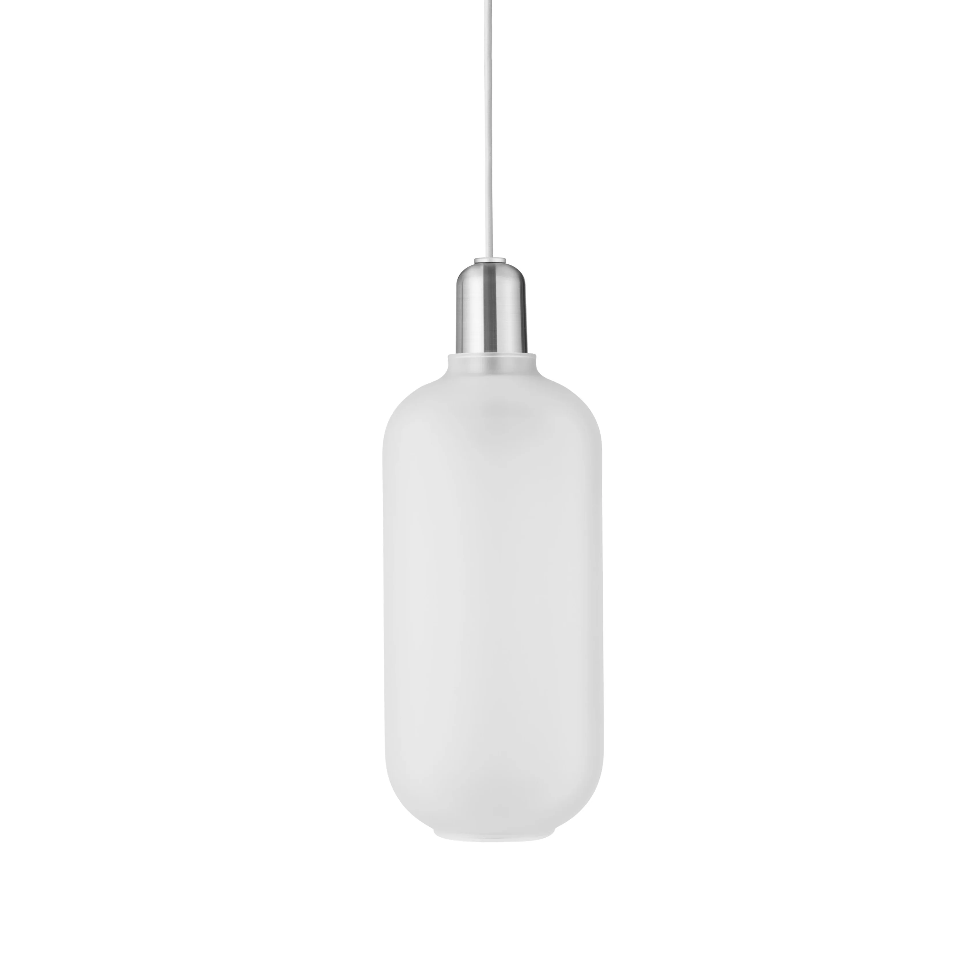 Lampa wisząca AMP LARGE matowe szkło ze srebrnym wykończeniem