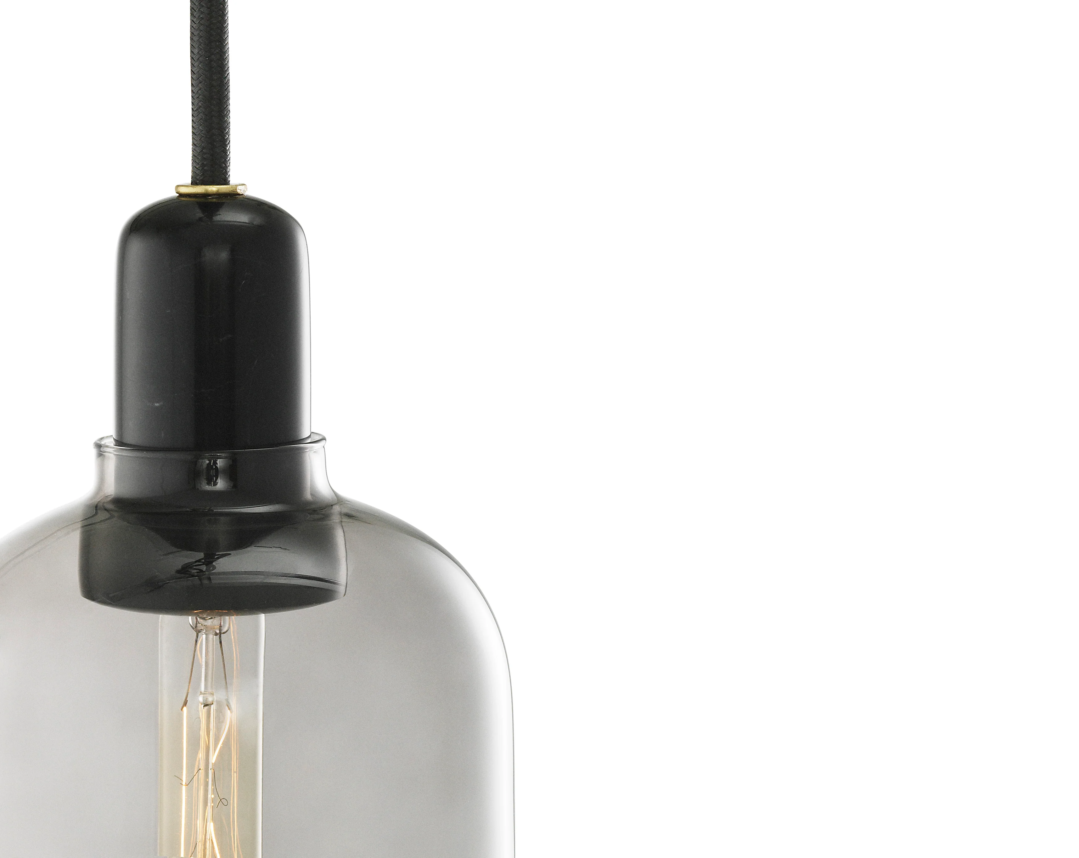 Lampa wisząca AMP szkło dymione z czarnym marmurem - Image 3