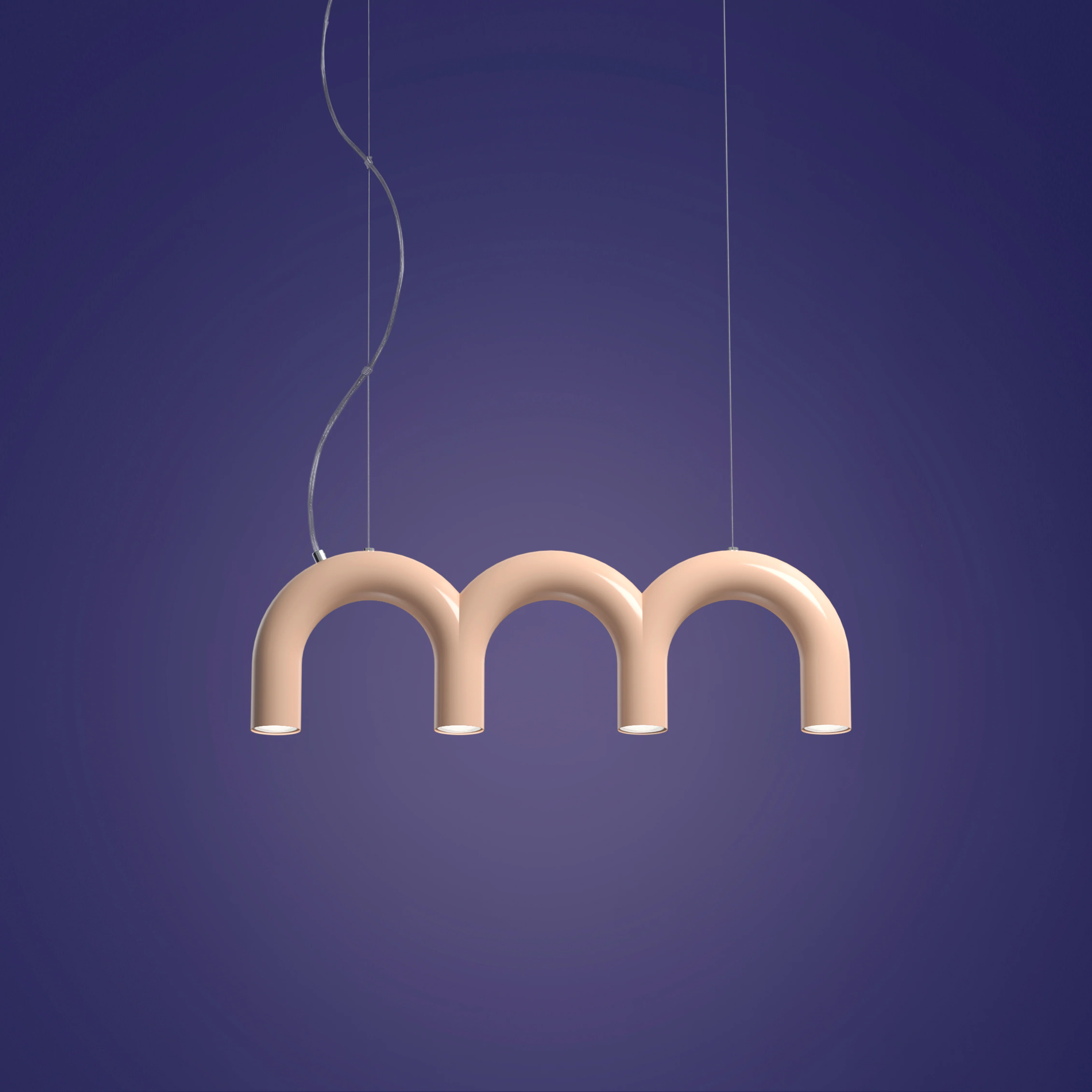 Lampa wisząca ARCH TRIPLETTE beżowy - Image 7