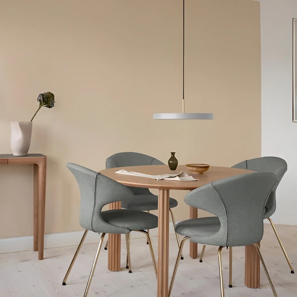 Lampa wisząca ASTERIA PLUS jasnoszary ze złotą wstawką - Image 5