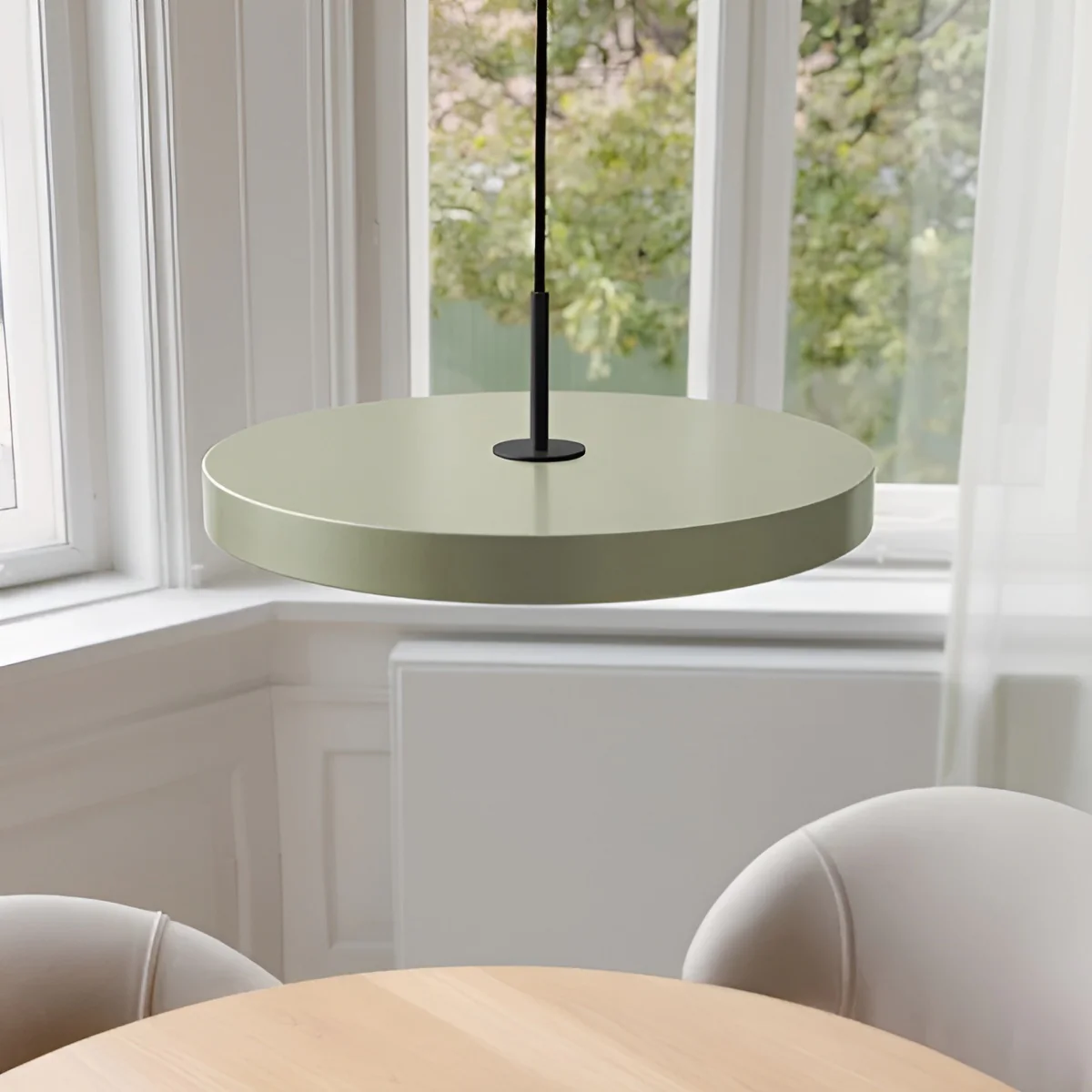 Lampa wisząca ASTERIA PLUS oliwkowy z czarną wstawką - Image 2
