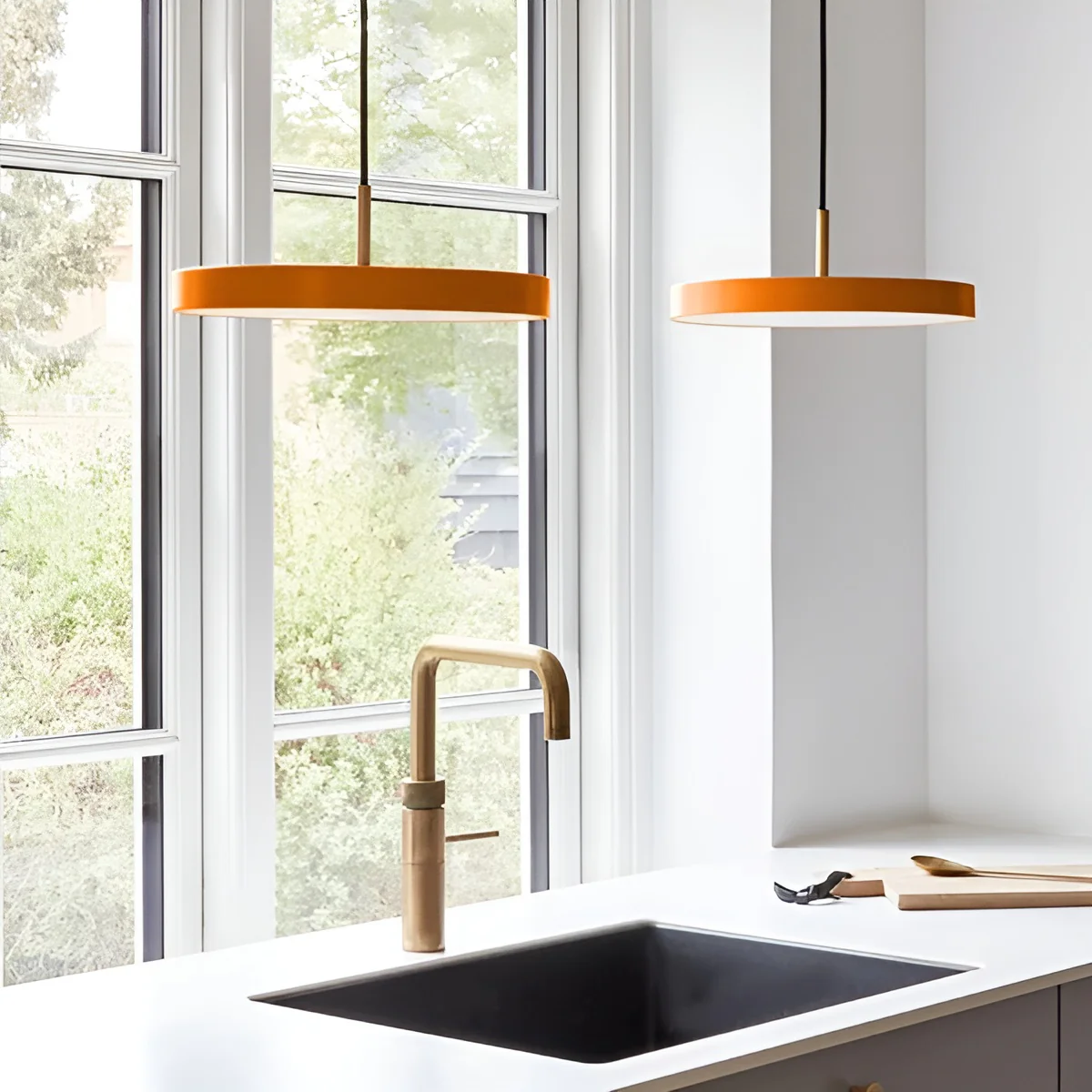 Lampa wisząca ASTERIA PLUS pomarańczowy ze złotą wstawką - Image 9