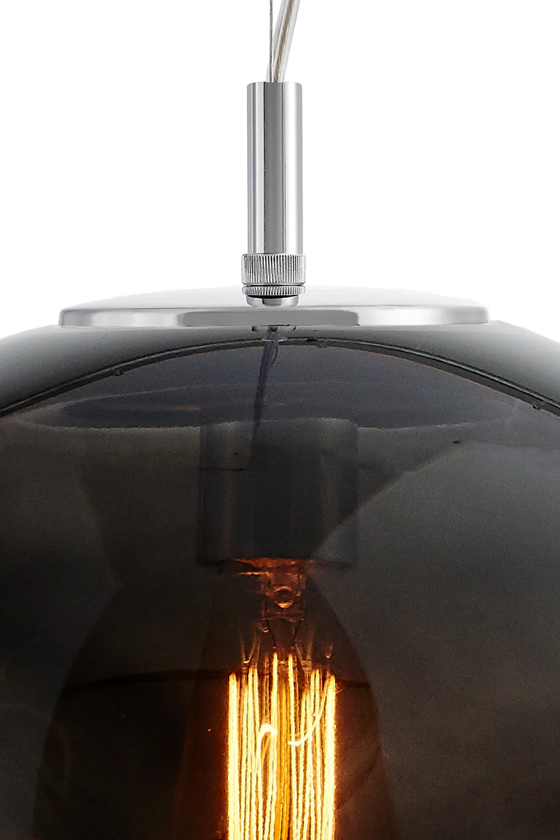 Lampa wisząca AVIA dymiony czarny ze srebrnym wykończeniem - Image 10