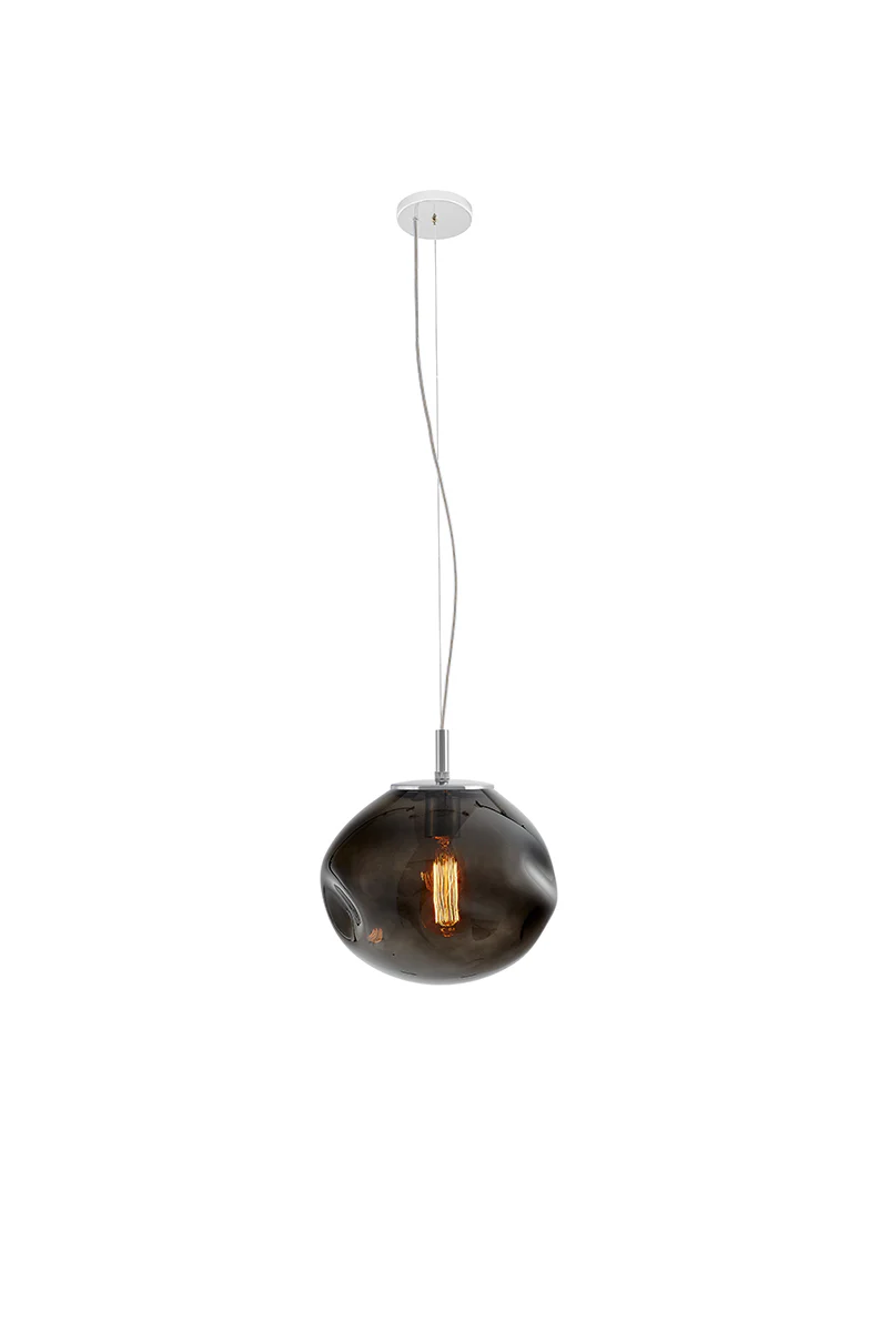 Lampa wisząca AVIA dymiony czarny ze srebrnym wykończeniem - Image 4