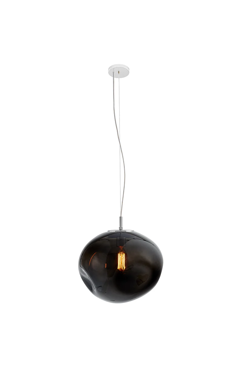 Lampa wisząca AVIA dymiony czarny ze srebrnym wykończeniem - Image 5