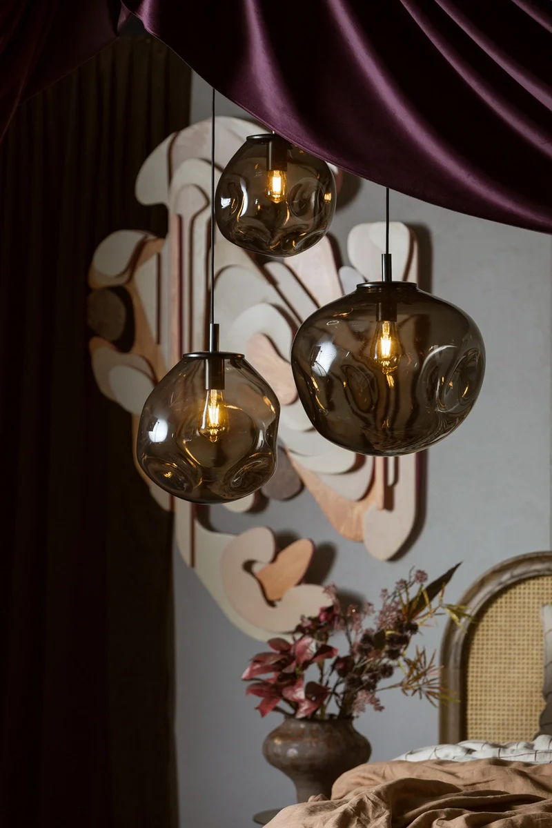 Lampa wisząca AVIA dymiony czarny z czarnym wykończeniem - Image 8