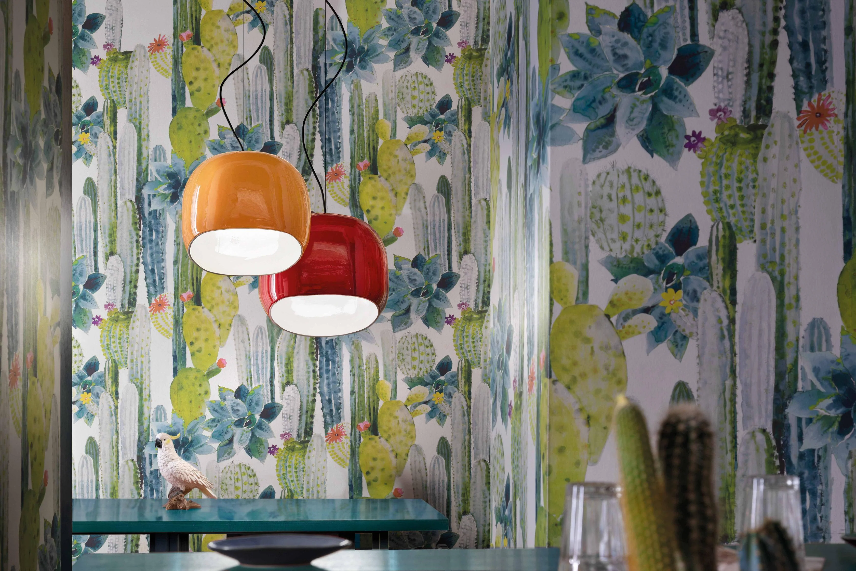 Lampa wisząca ceramiczna AYRTON czerwony - Image 2