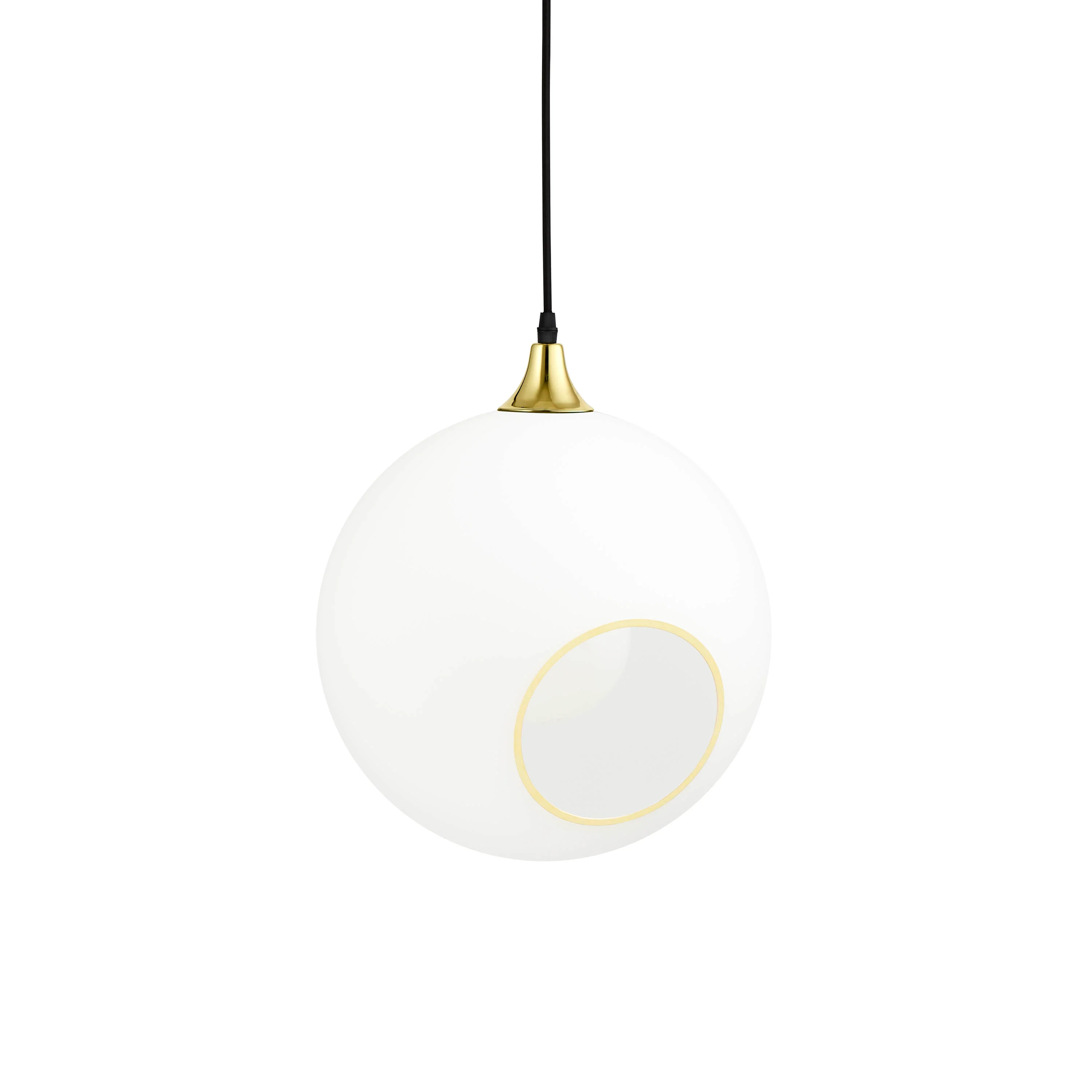 Lampa wisząca BALLROOM biały ze złotym wykończeniem