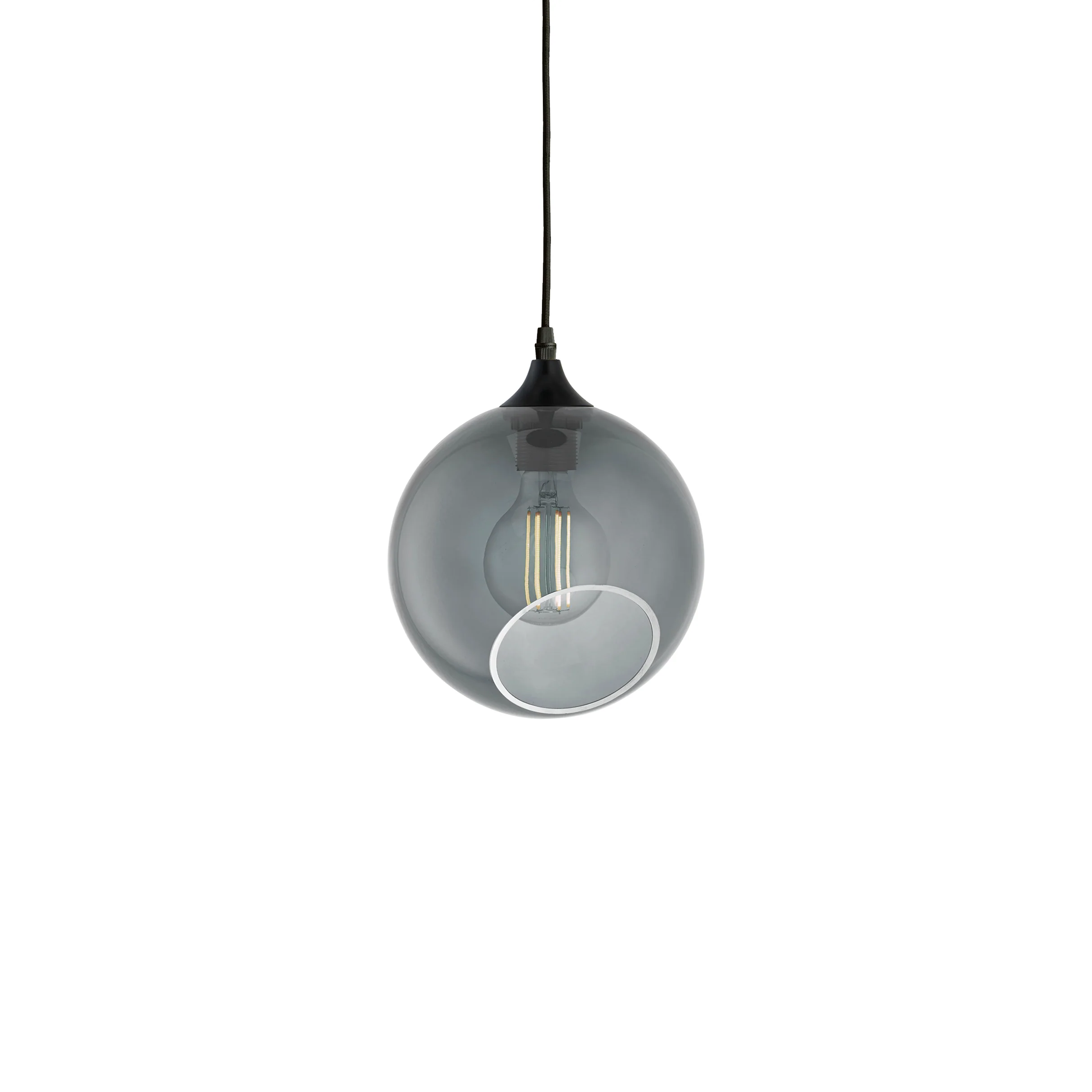 Lampa wisząca BALLROOM dymiony z czarnym wykończeniem - Image 3