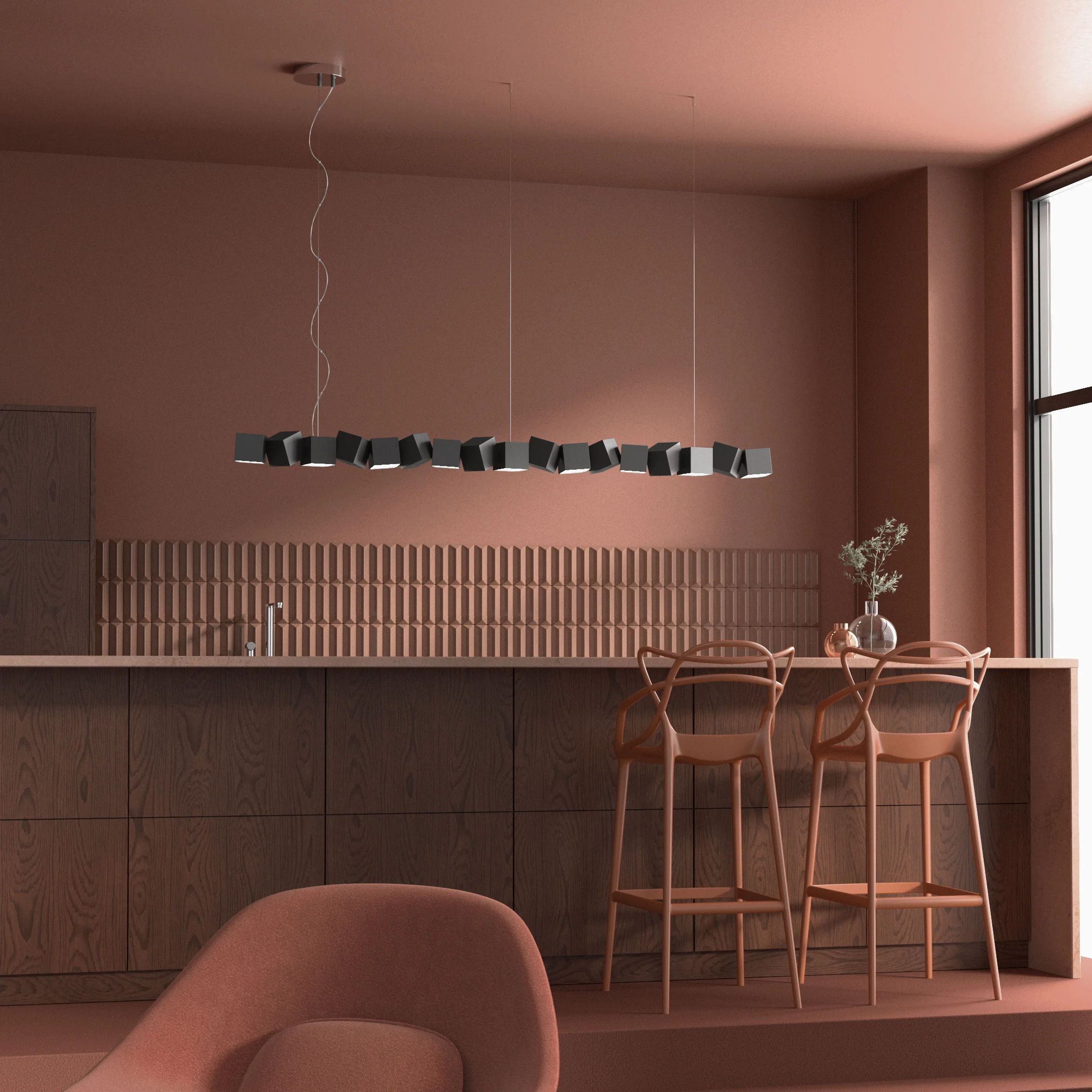 Lampa wisząca BLOCKCHAIN czarny - Image 2