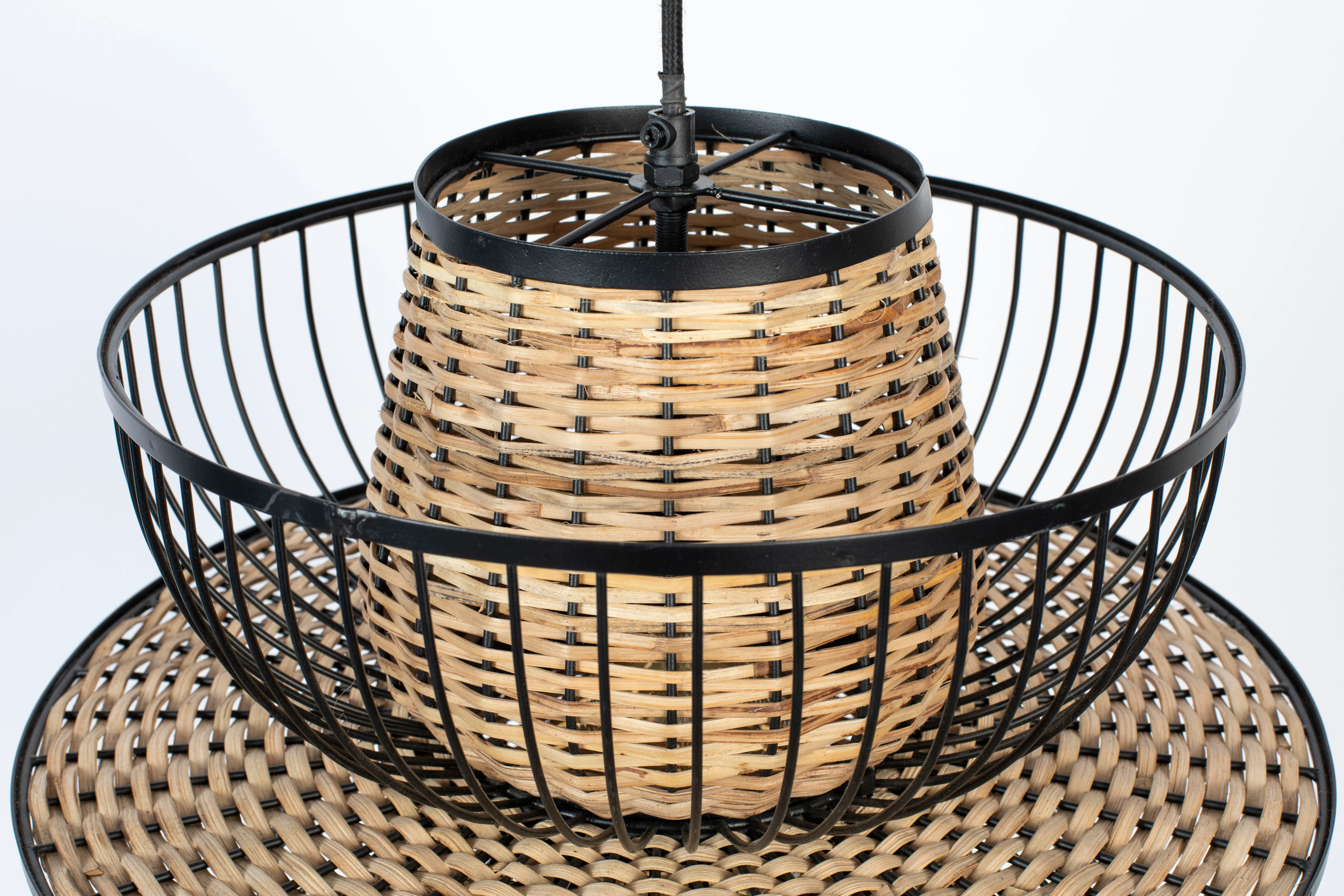 Lampa wisząca CARMEN czarny z naturalnym wykończeniem - Image 11