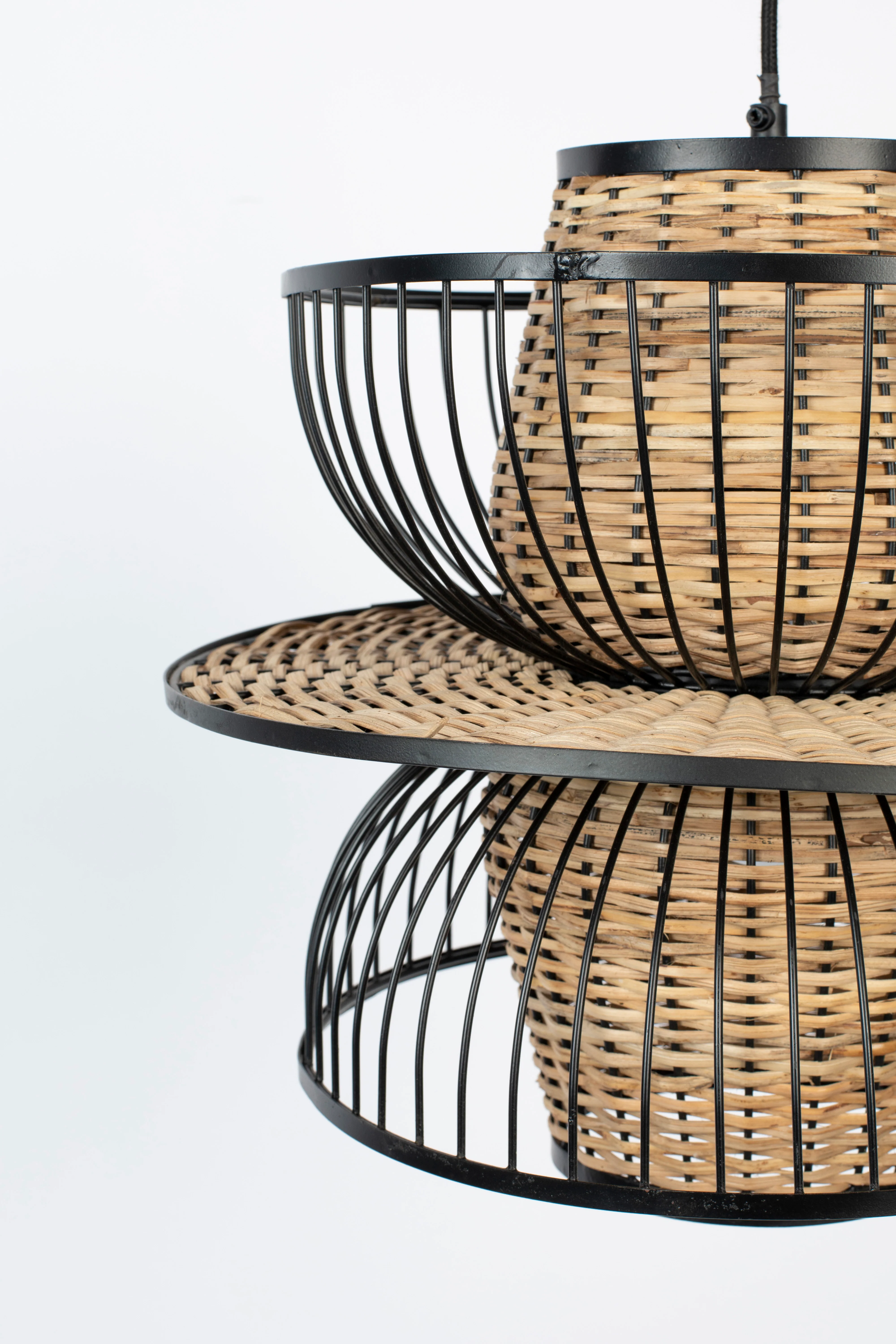 Lampa wisząca CARMEN czarny z naturalnym wykończeniem - Image 12