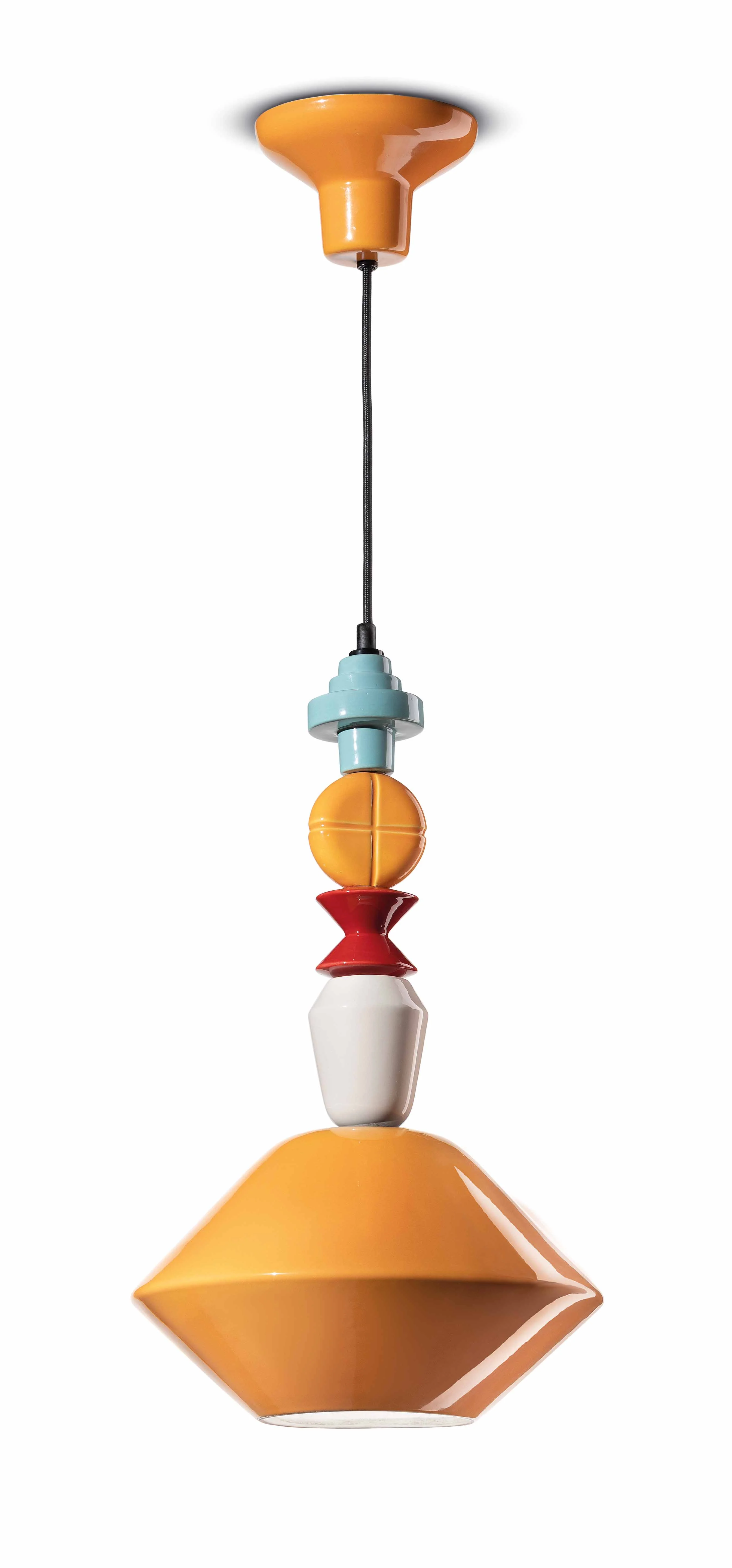 Lampa wisząca ceramiczna LARIAT żółty - Image 3