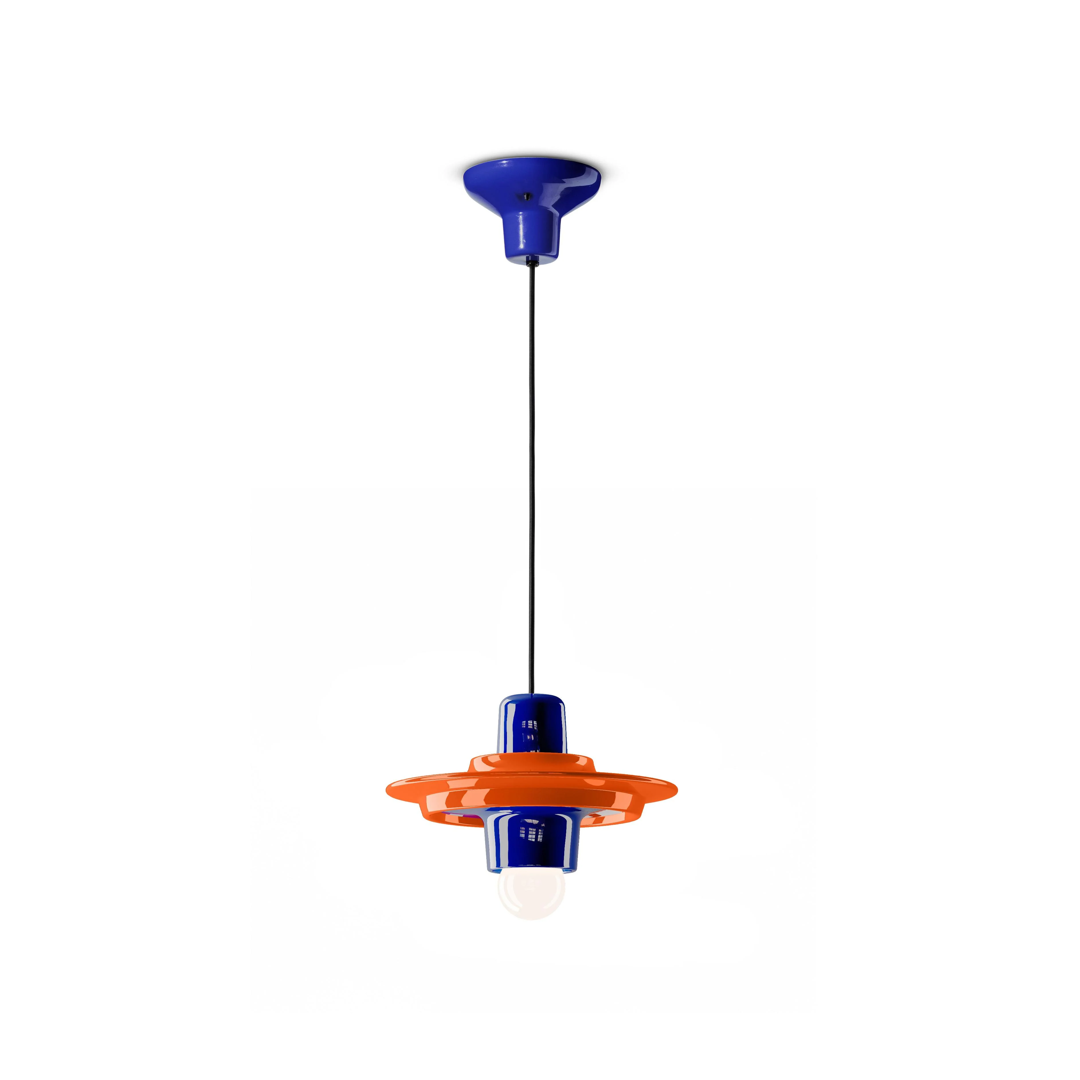 Lampa wisząca ceramiczna VOILÀ pomarańczowy z kobaltowym - Image 3