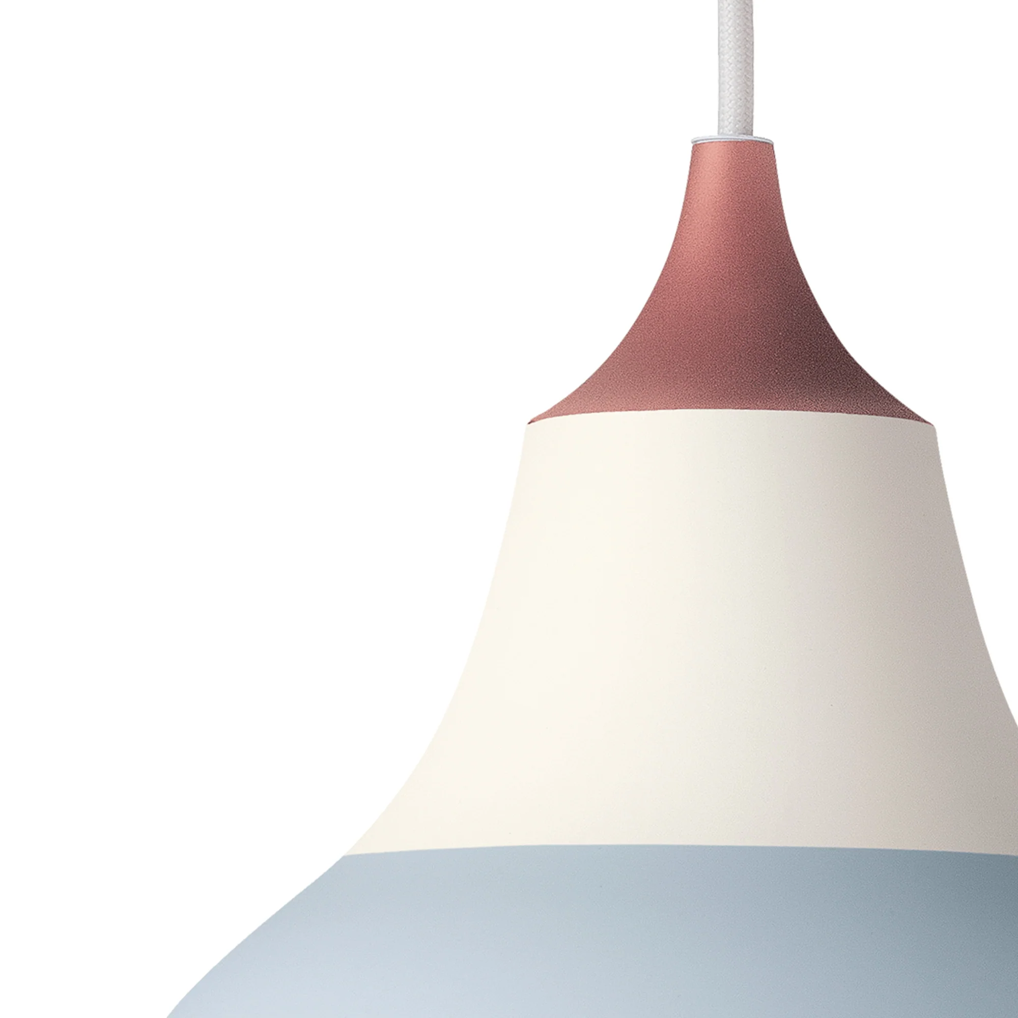 Lampa wisząca CIRQUE biało-niebieski z miedzianą końcówką - Image 7