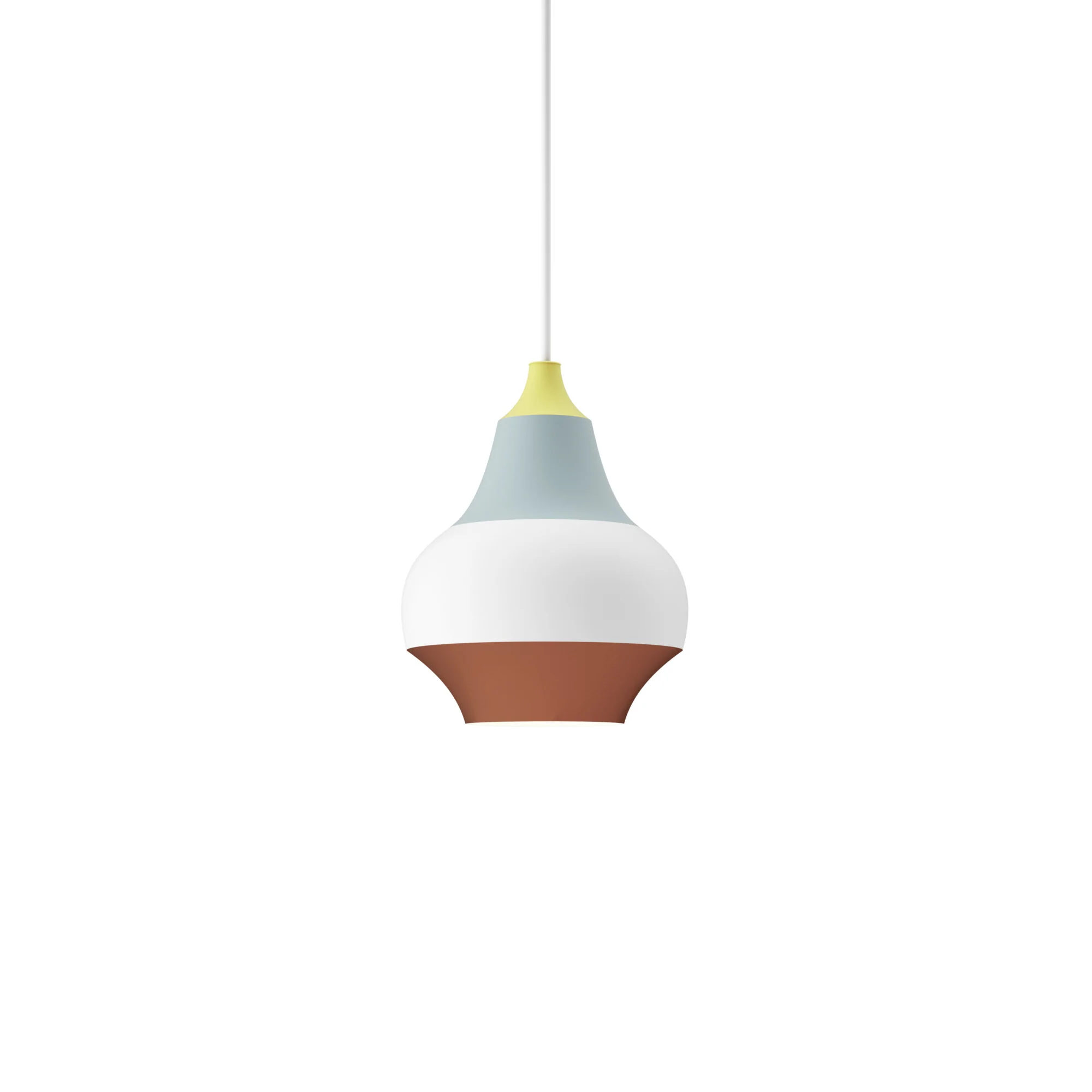 Lampa wisząca CIRQUE miedziano-biało-niebieski z żółtą końcówką - Image 4