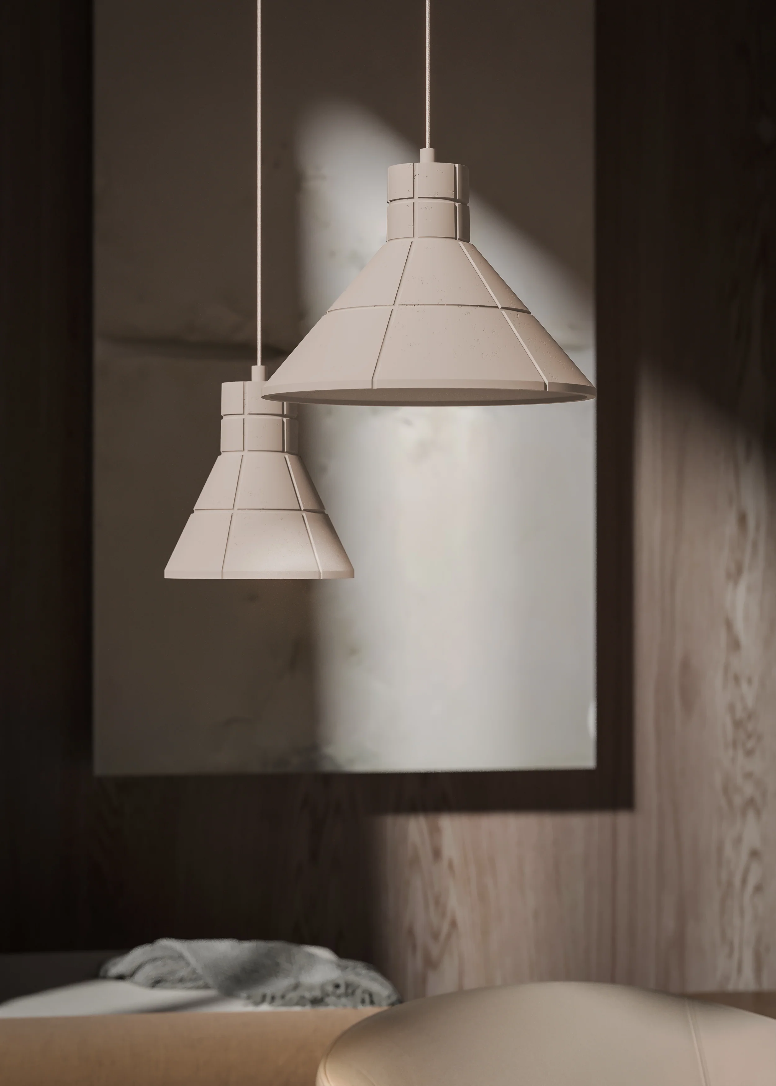 Lampa wisząca FLARED COST gips syntetyczny - Image 2