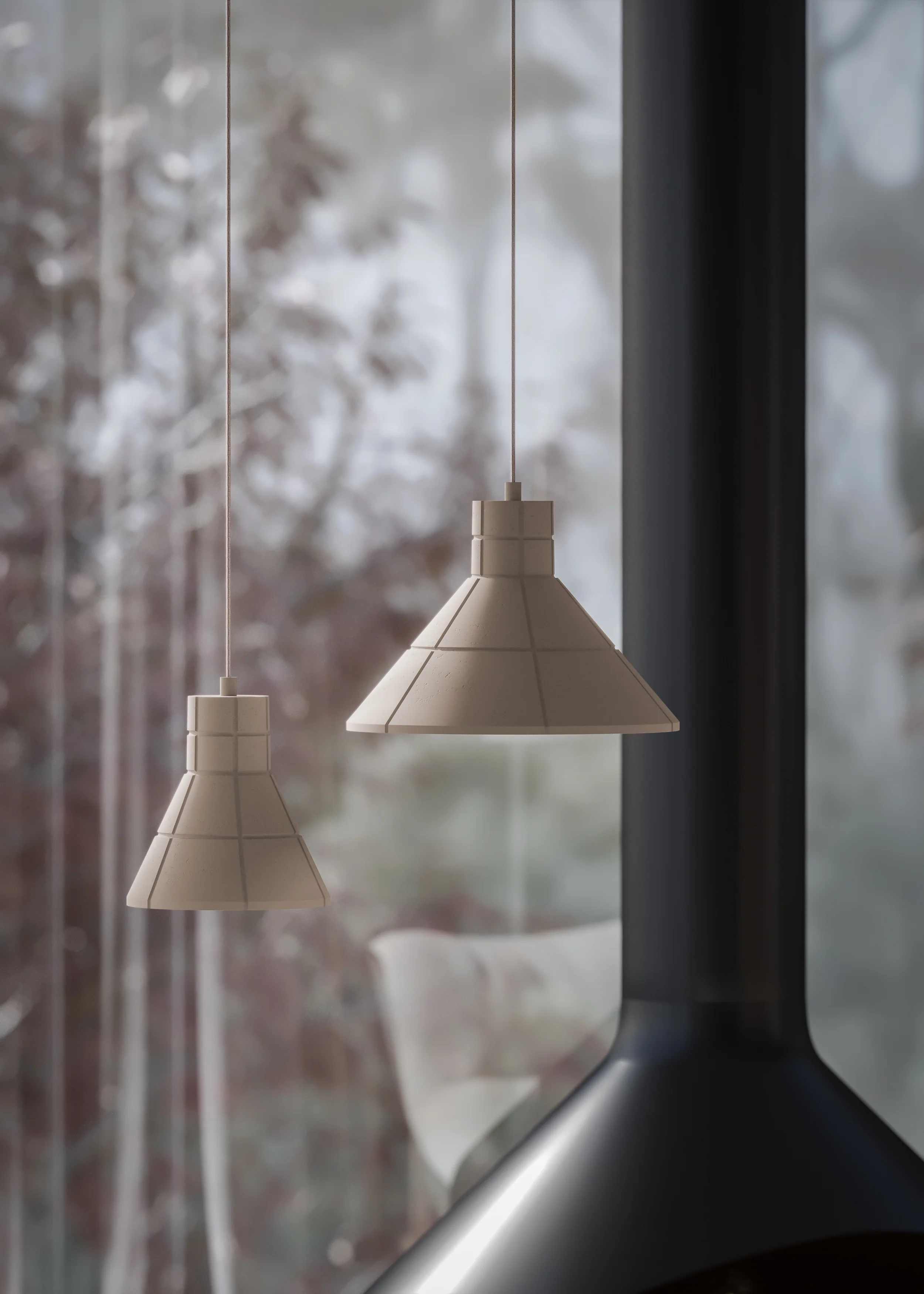 Lampa wisząca FLARED COST gips syntetyczny - Image 5
