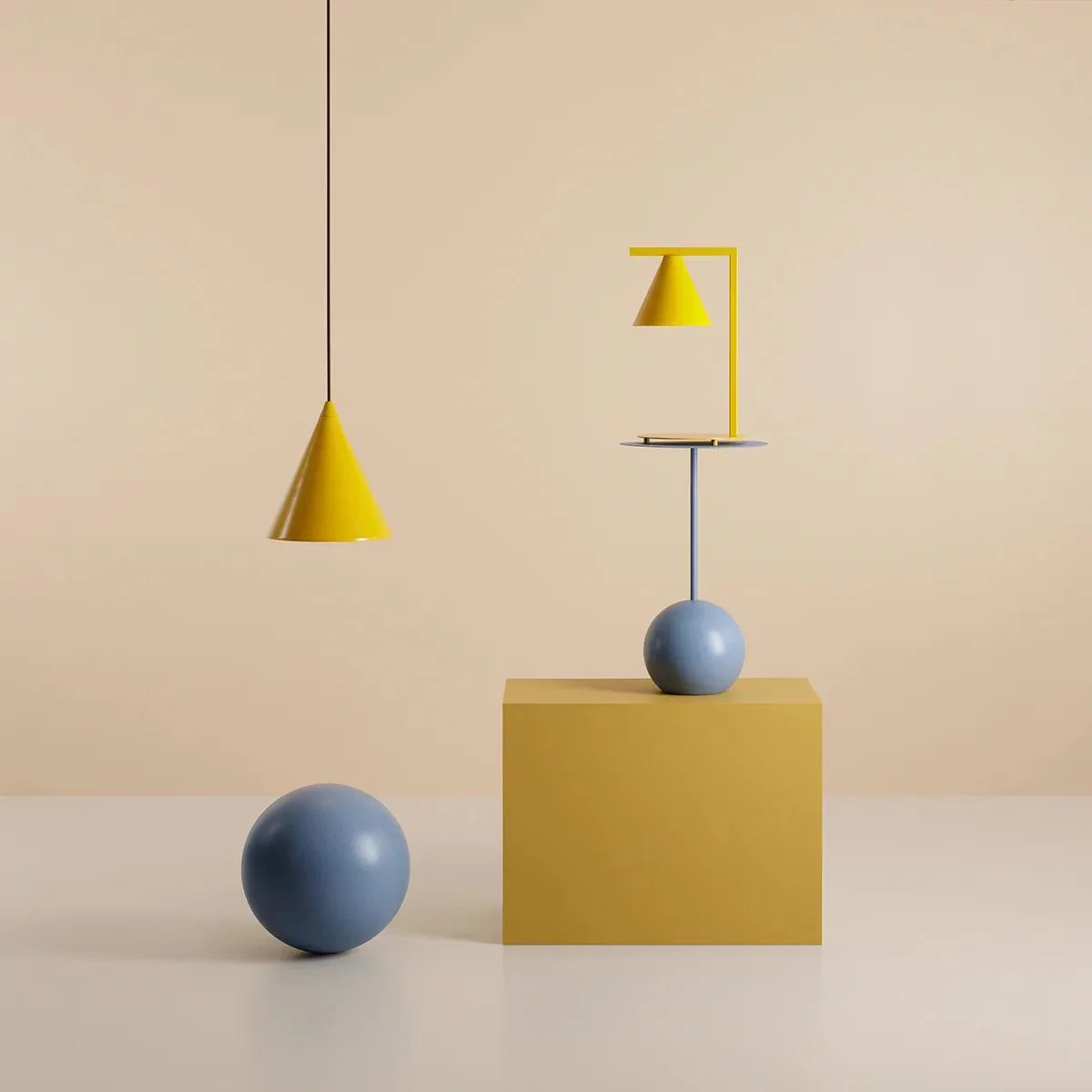 Lampa wisząca FORM musztardowy - Image 2
