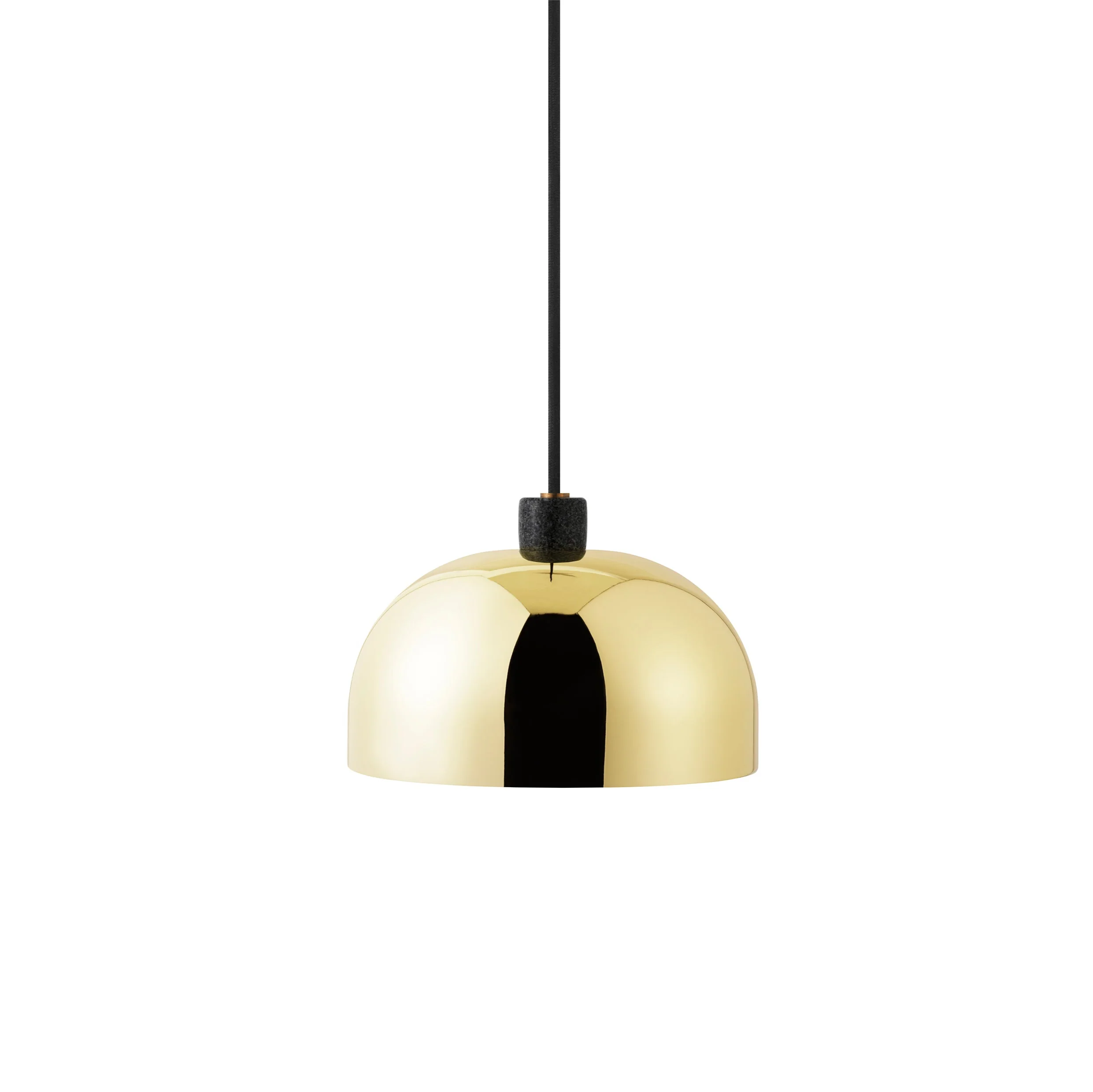 Lampa wisząca GRANT złoty z czarnym granitem