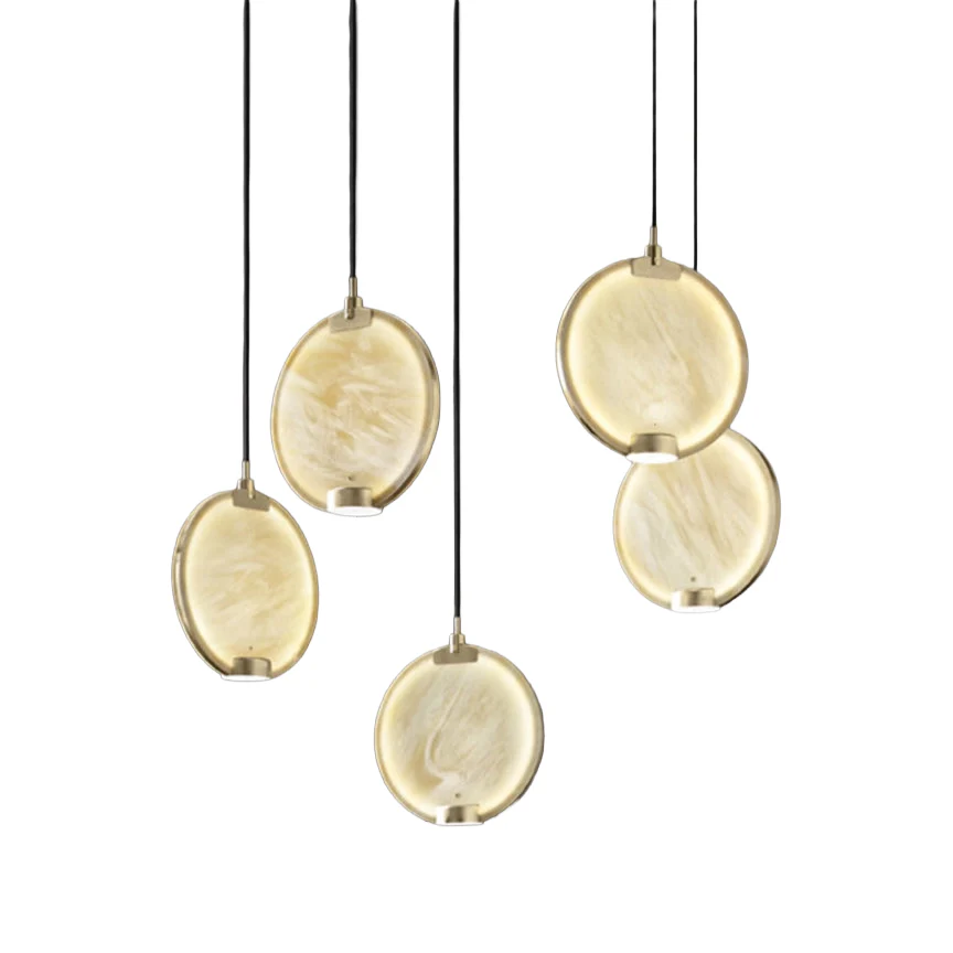 Lampa wisząca HORO S5 szczotkowany mosiądz