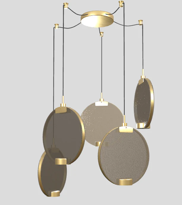 Lampa wisząca HORO S5 szczotkowany mosiądz - Image 12