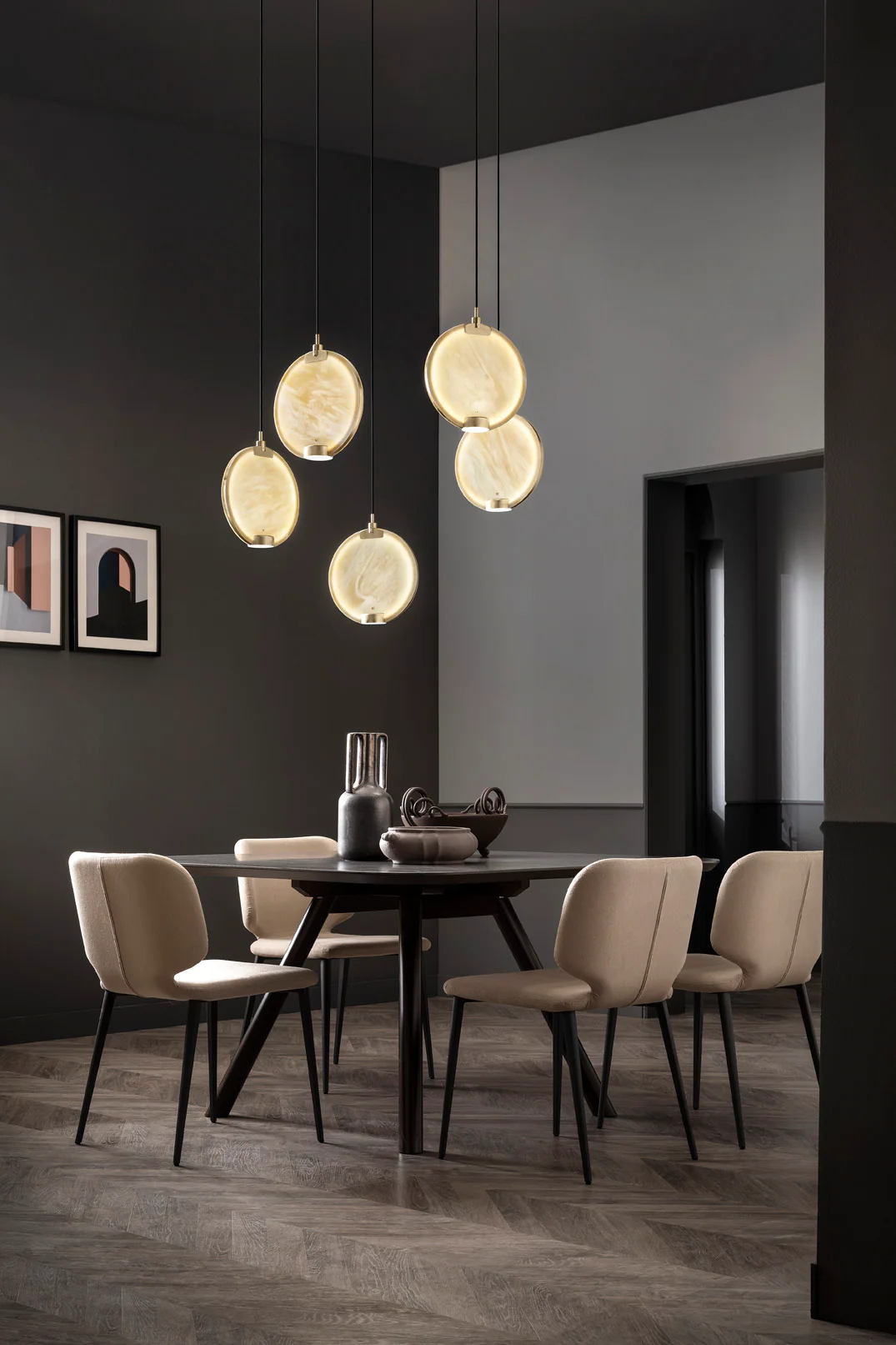 Lampa wisząca HORO S5 szczotkowany mosiądz - Image 3