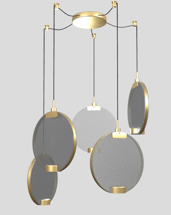 Lampa wisząca HORO S5 szczotkowany mosiądz - Image 9
