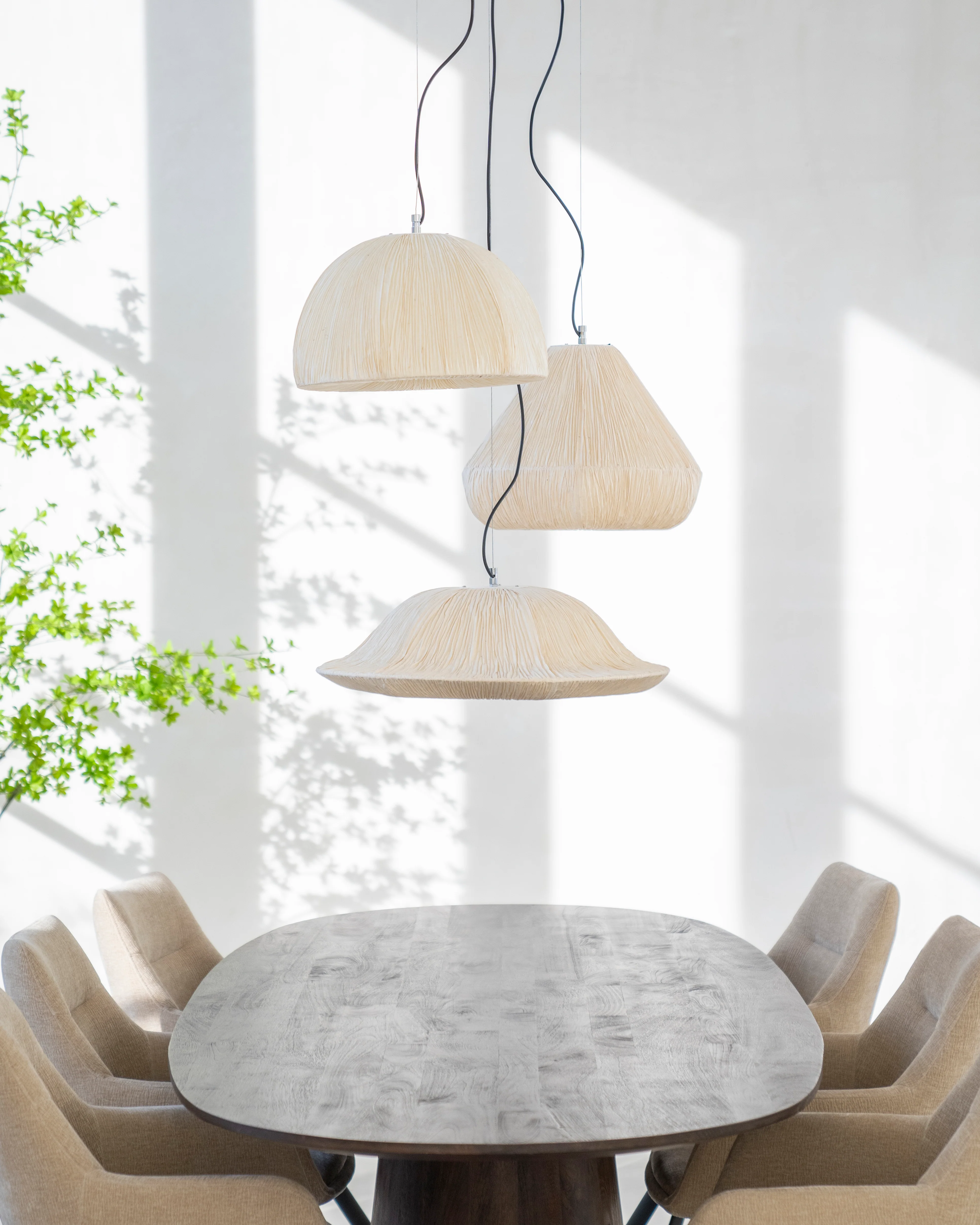 Lampa wisząca LOKTA jasnobeżowy papier - Image 7