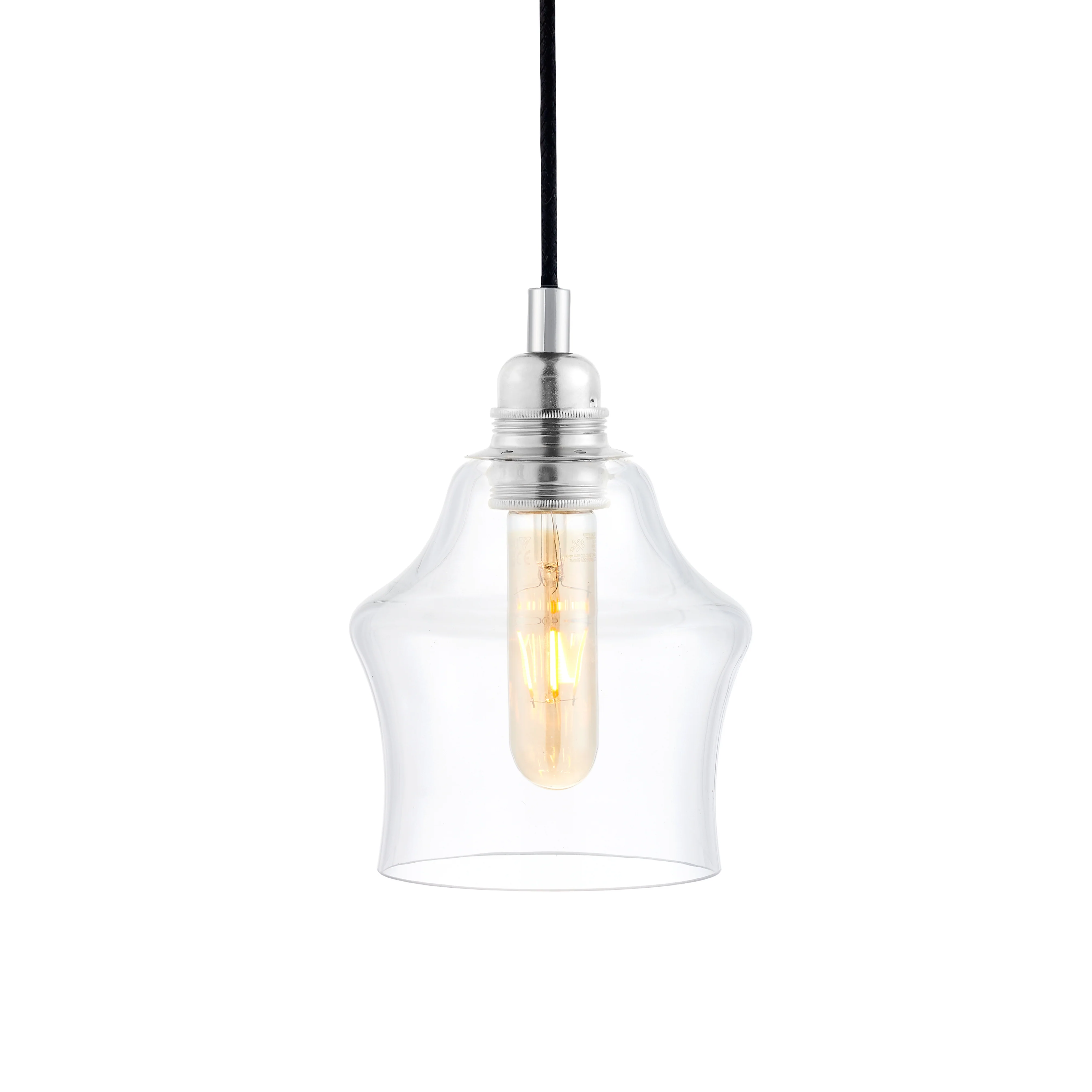 Lampa wisząca LONGIS II transparentny z błyszczącym chromem