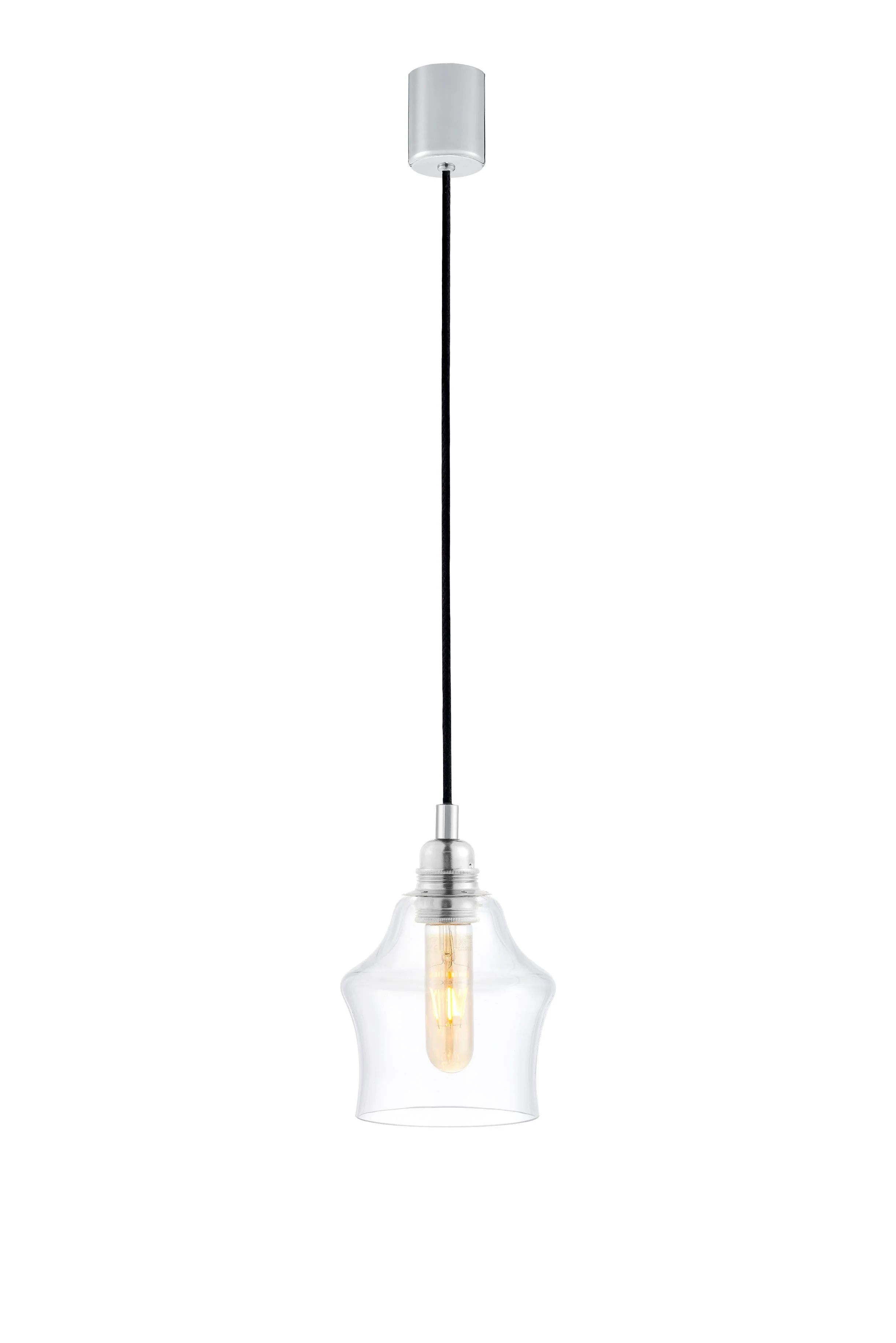 Lampa wisząca LONGIS II transparentny z błyszczącym chromem - Image 3