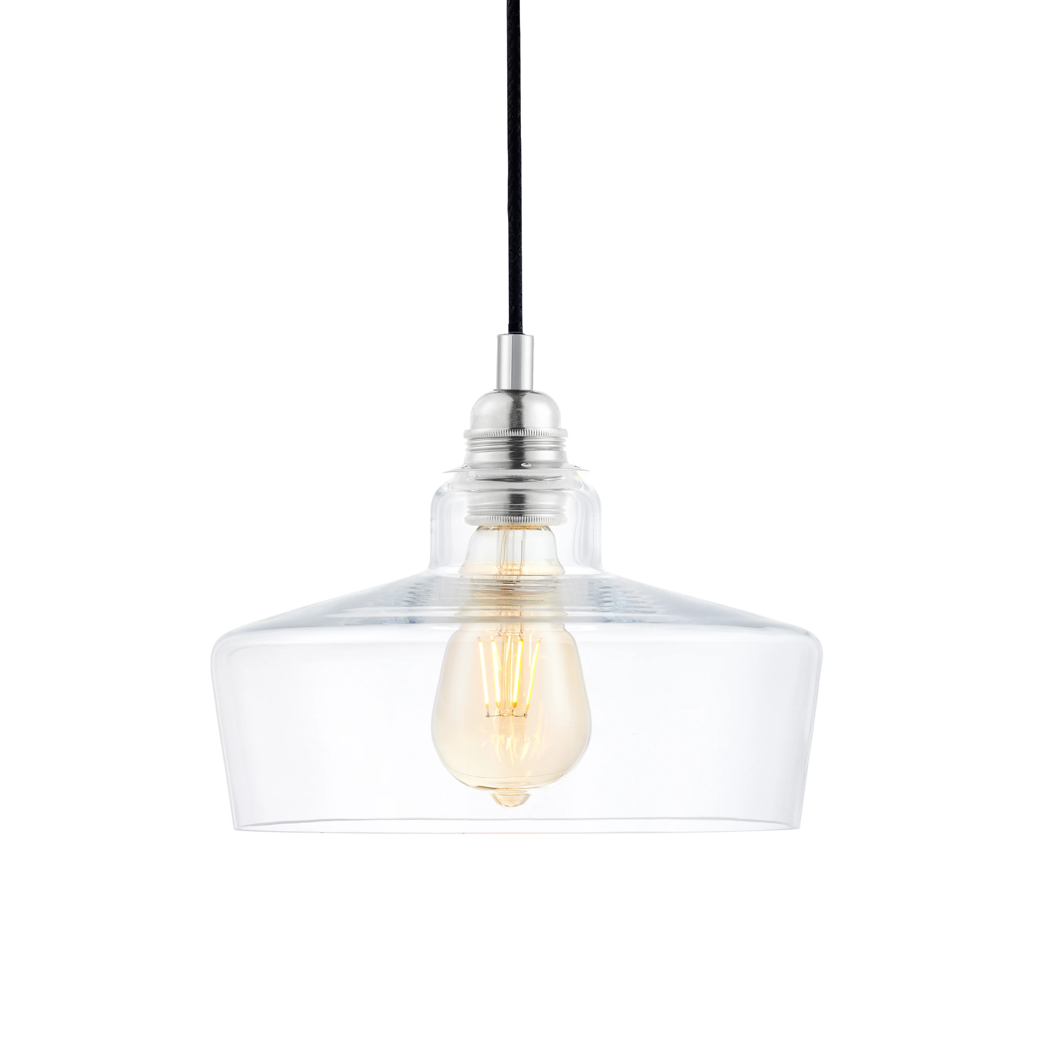 Lampa wisząca LONGIS III transparentny z błyszczącym chromem