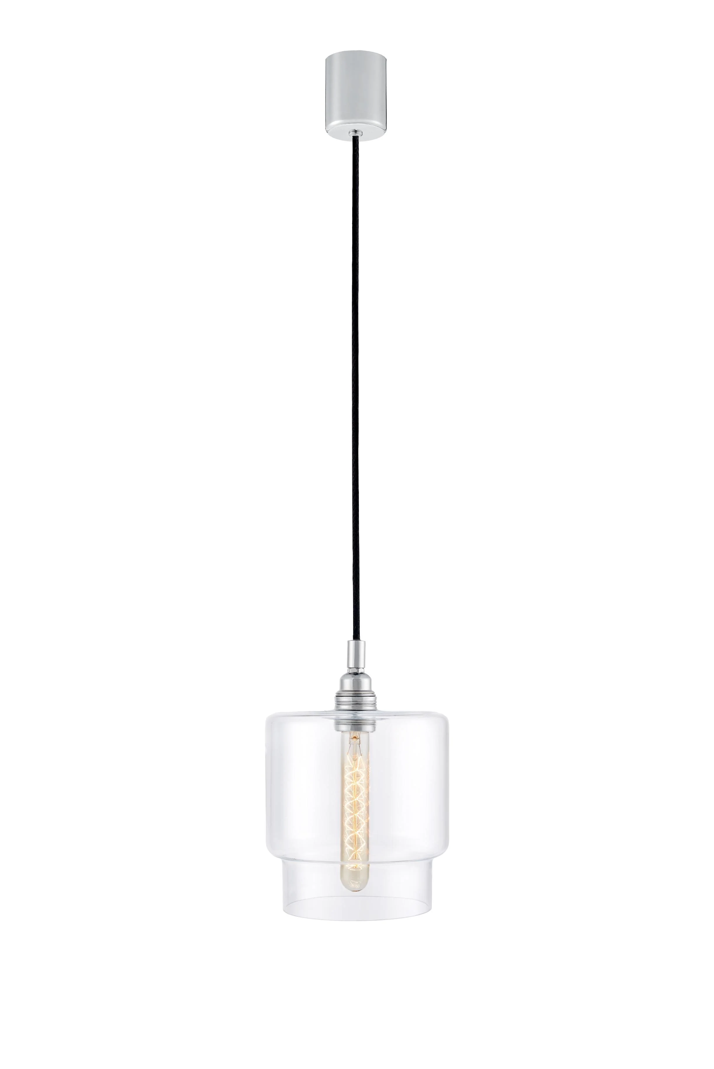 Lampa wisząca LONGIS IV transparentny z błyszczącym chromem - Image 3