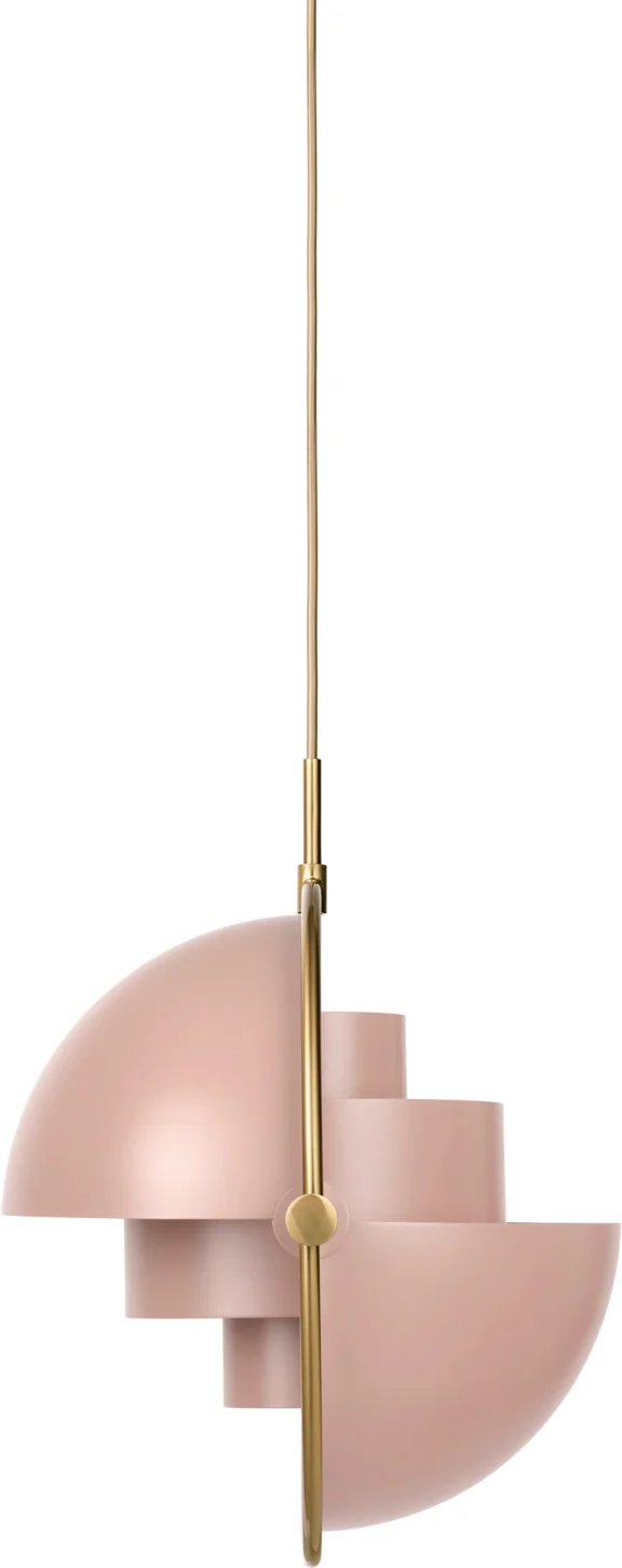 Lampa wisząca MULTI-LITE różowy z mosiężnym - Image 3