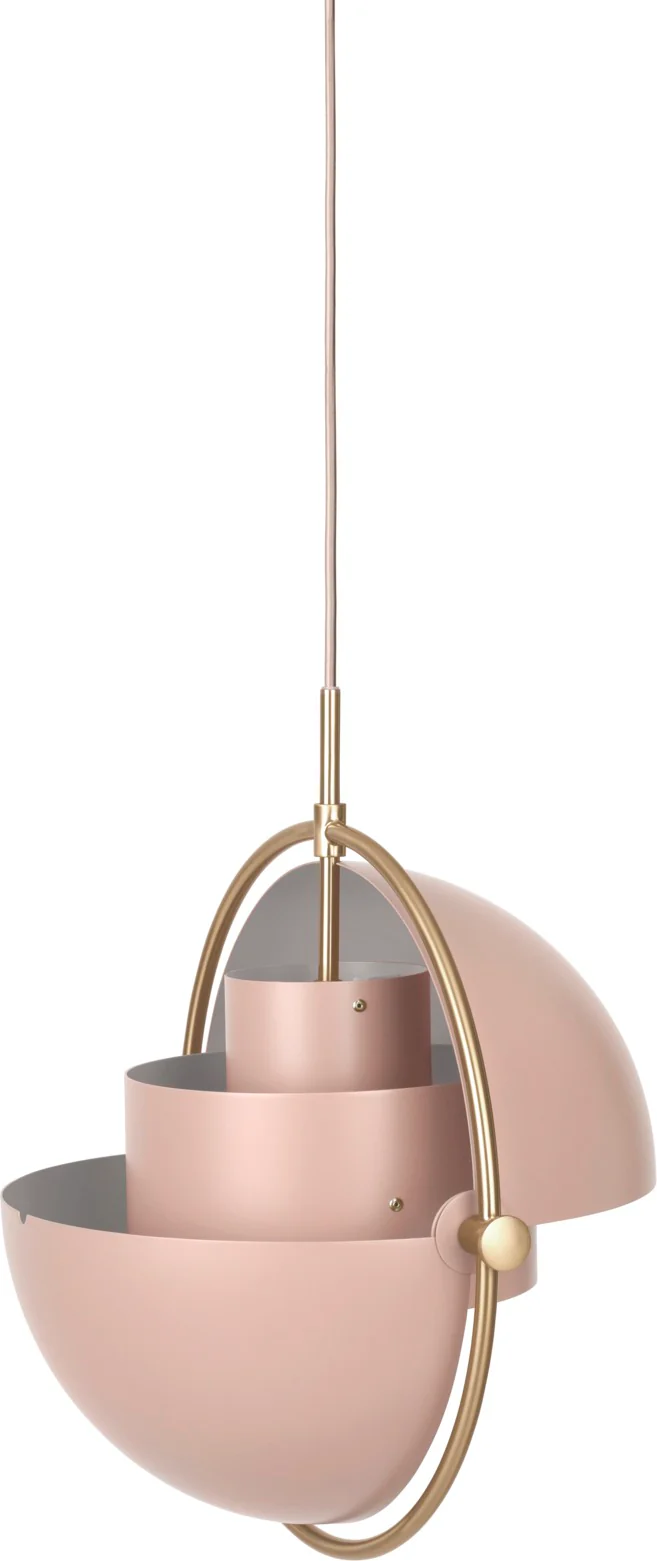 Lampa wisząca MULTI-LITE różowy z mosiężnym - Image 4