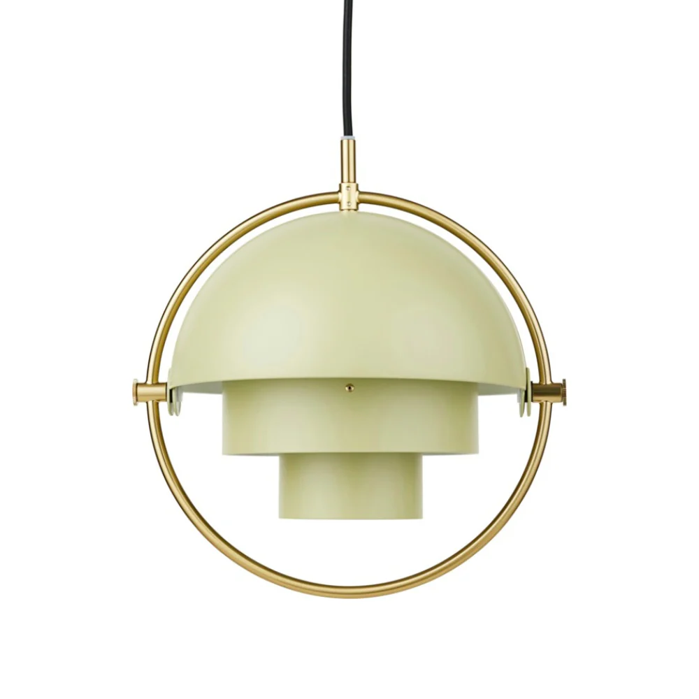 Lampa wisząca MULTI-LITE jasnozielony z mosiężnym