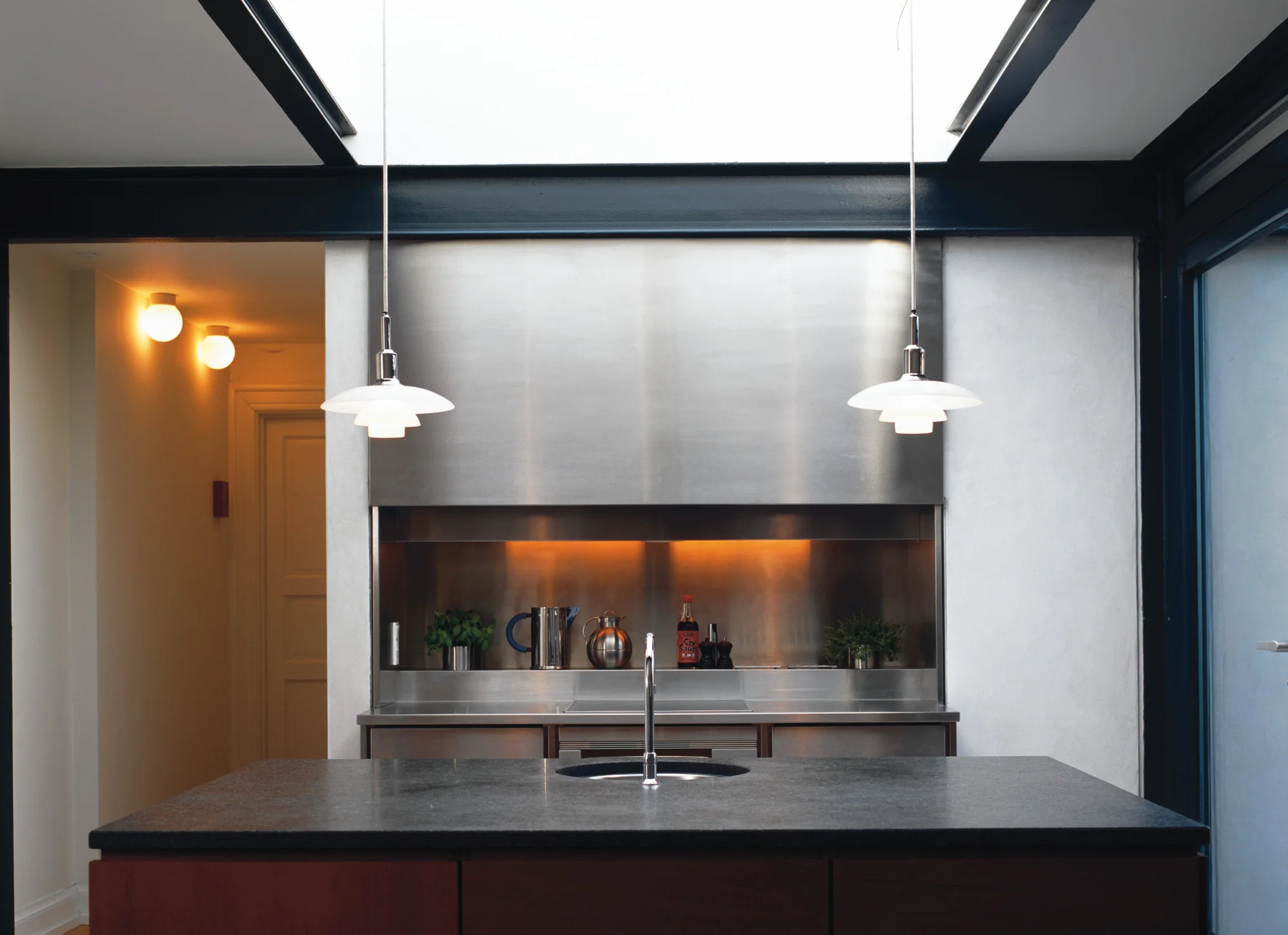 Lampa wisząca PH 3/2 biały z chromowanym wykończeniem - Image 2