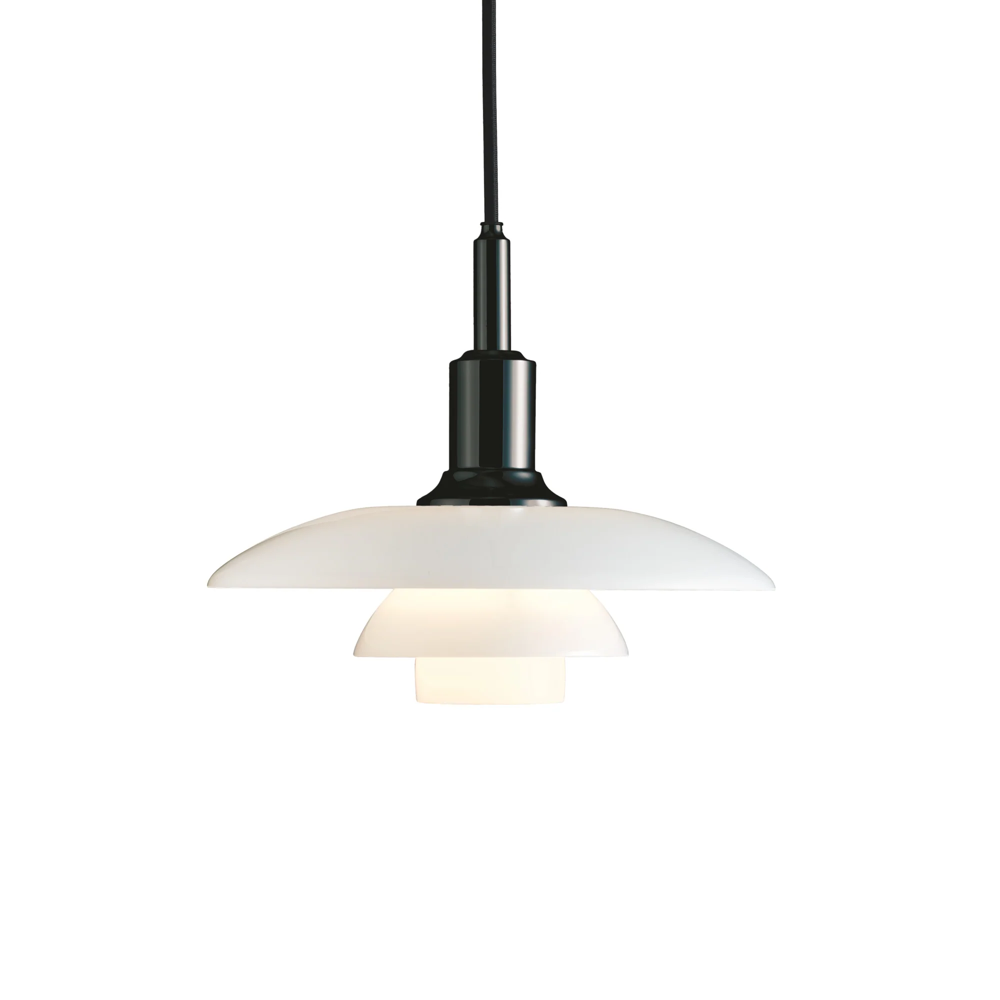 Lampa wisząca PH 3/2 biały z czarnym wykończeniem