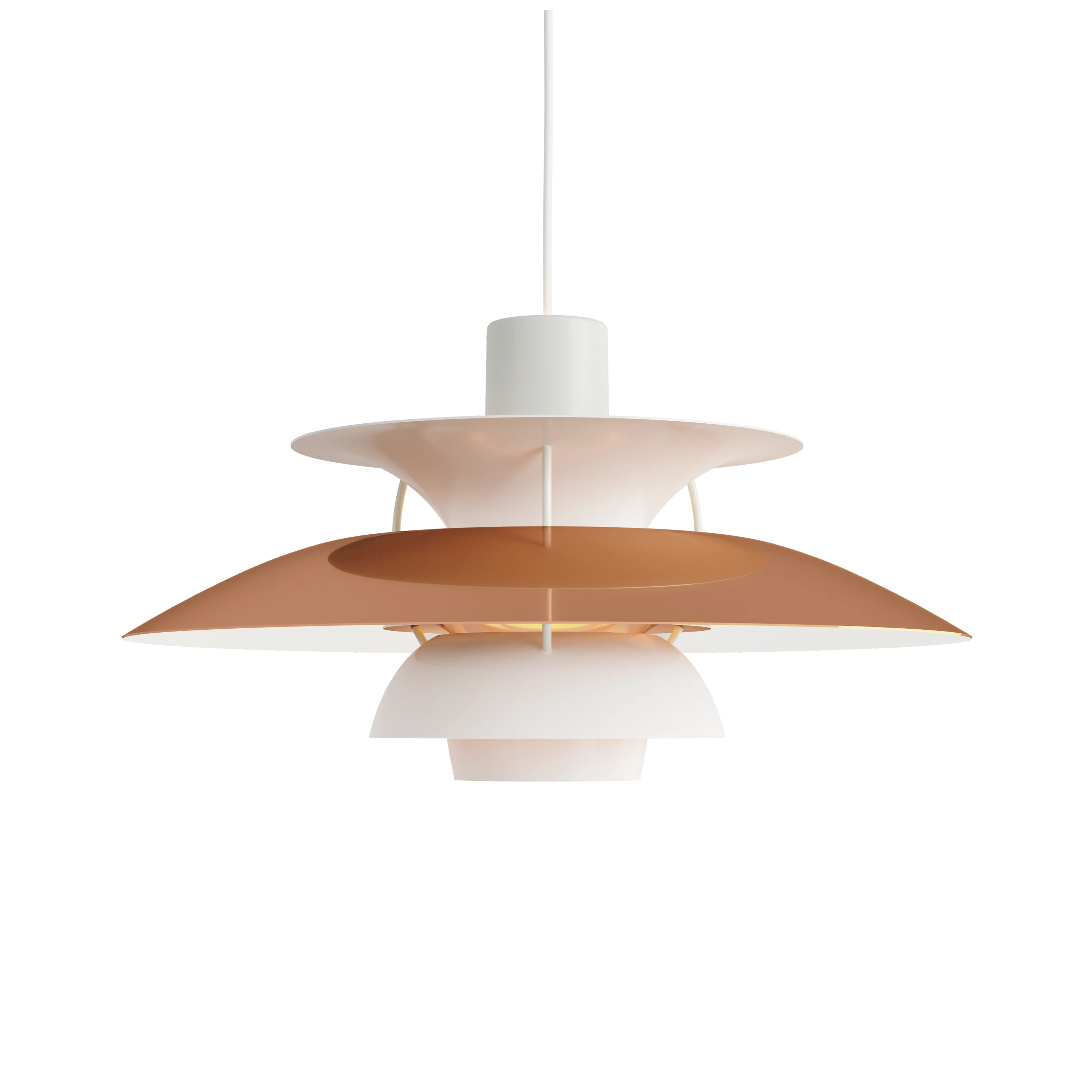 Lampa wisząca PH 5 biały z miedzianym